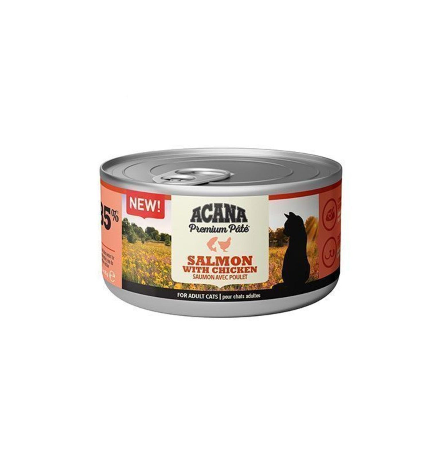 Astra Market Acana Premium Pate Paste Salmon and Chicken Cat Canned Food 85 Gr