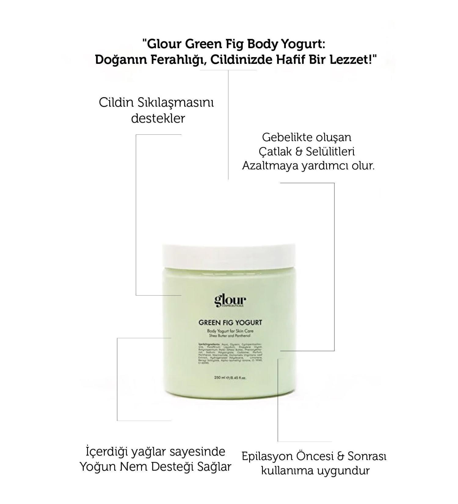 GLOUR Green Fig Body Yogurt / Moisturizing Body Yogurt-250 ml - Buy Online on GoSupps.com