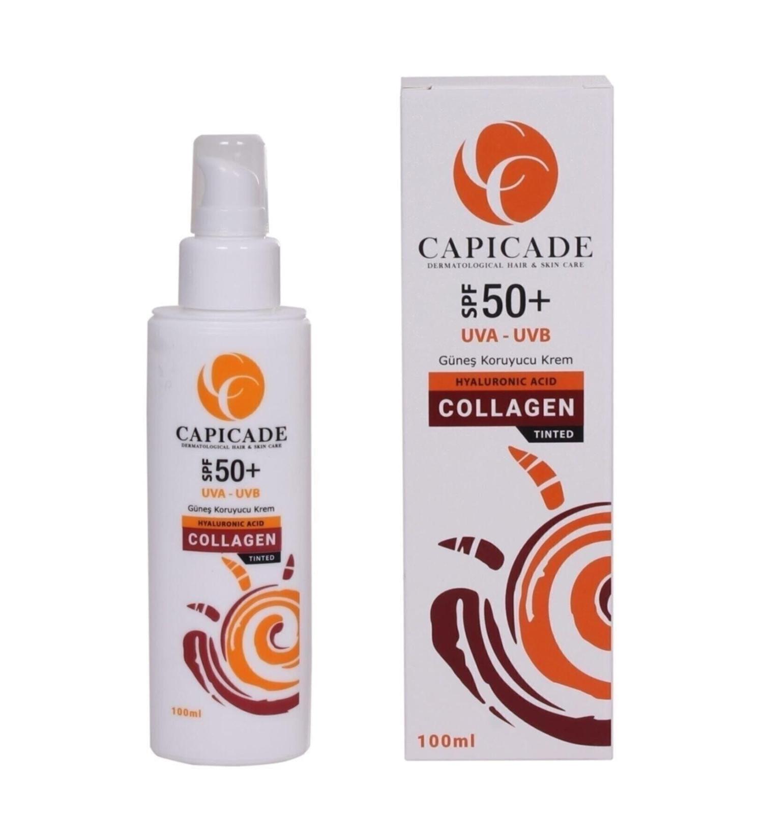 Capicade Spf 50 Collagen Tinted Sunscreen Cream 100 Ml - Buy Online on GoSupps.com