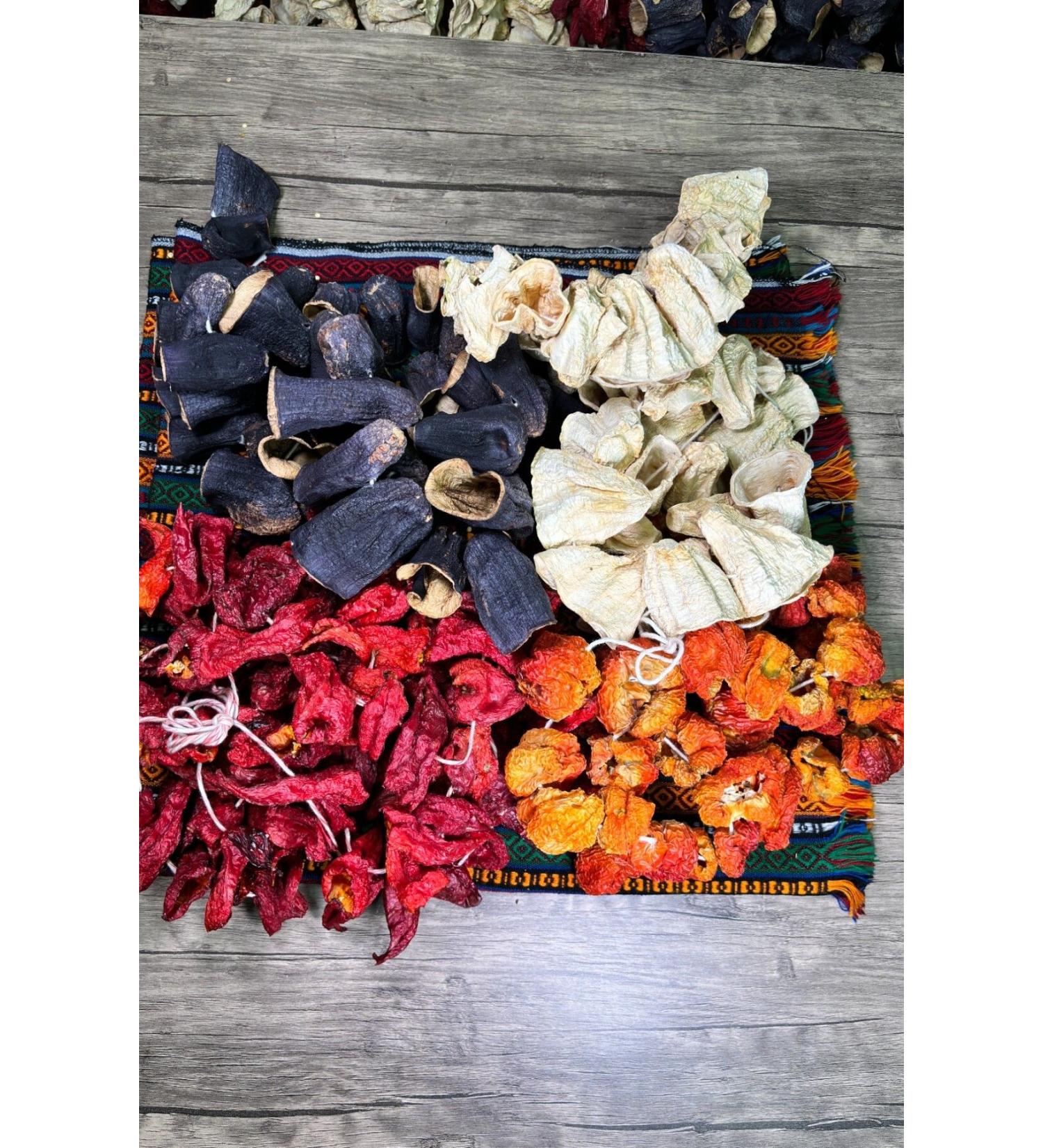 gazisofraantep Stuffed Mixed Dry (EACH SERIAL 23-25 PIECES OF EGGPLANT ZUCCHINI SWEET PEPPER KAPYA) - Buy Online on GoSupps.com