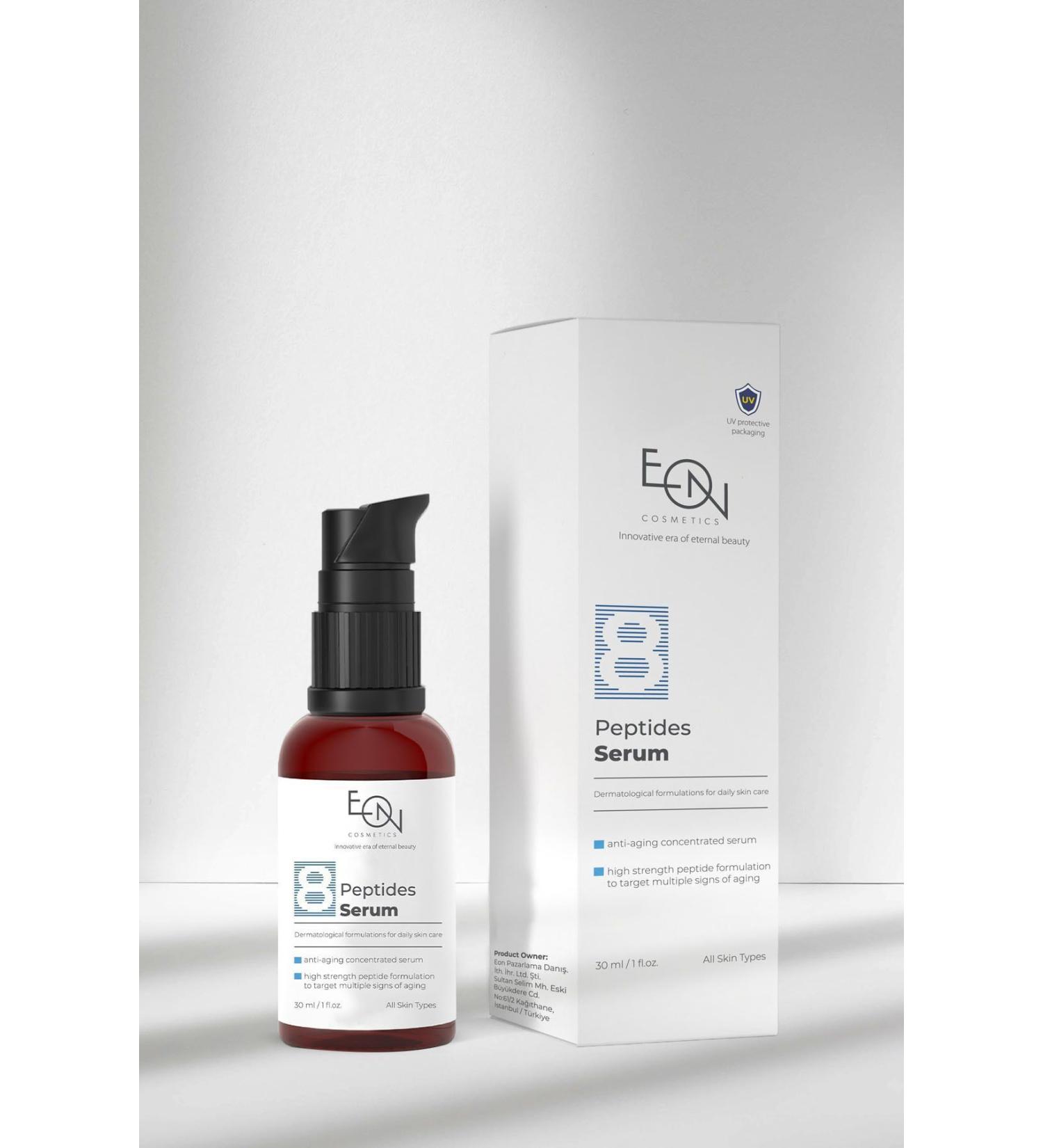 EON 8 Peptide Intensive Anti-Aging Serum - Reduces Wrinkles Increases Collagen & Elastin Production - Buy Online on GoSupps.com