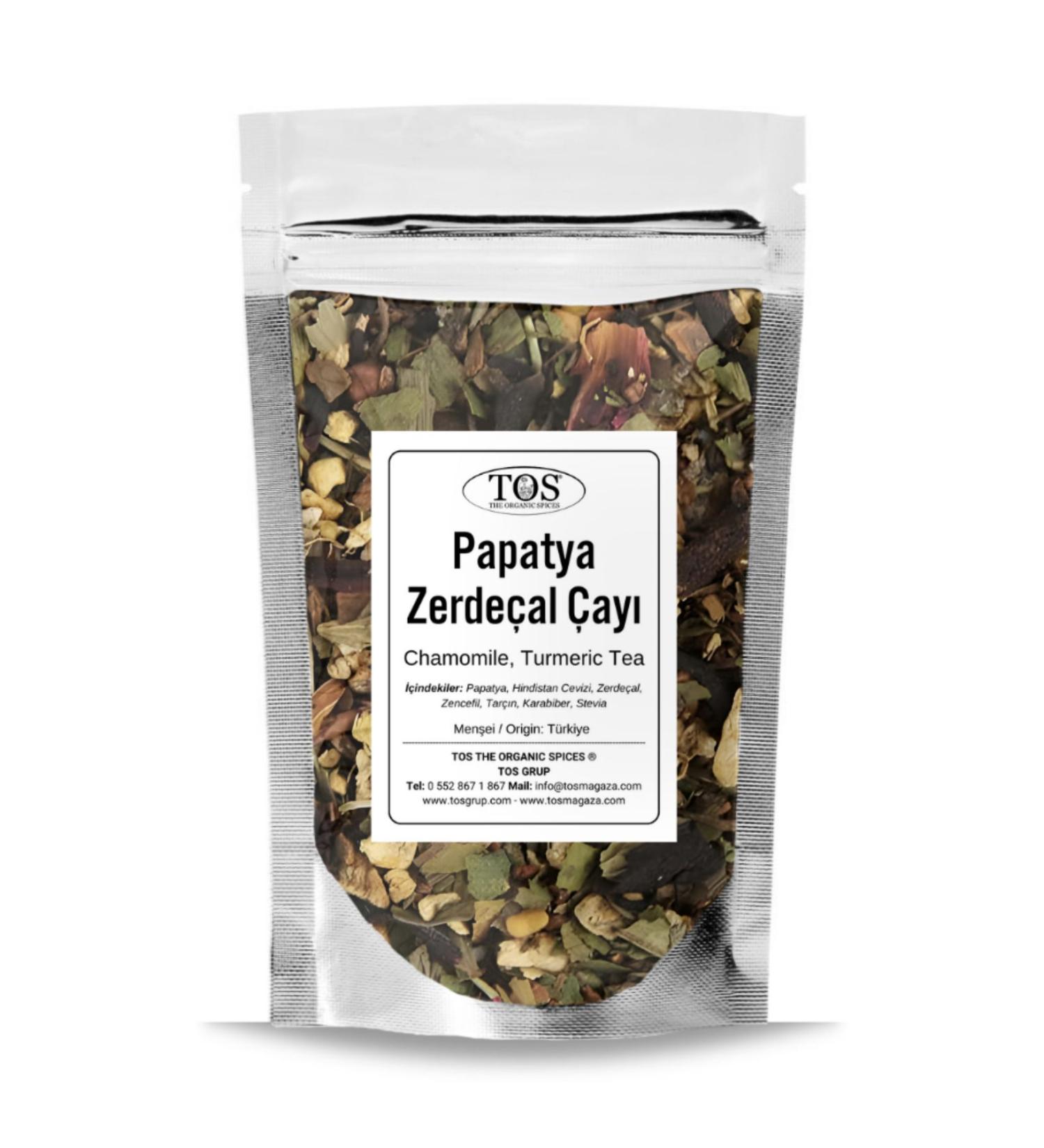 TOS The Organic Spices Chamomile Turmeric Tea 250 gr (1st Quality) Chamomile Turmeric Tea