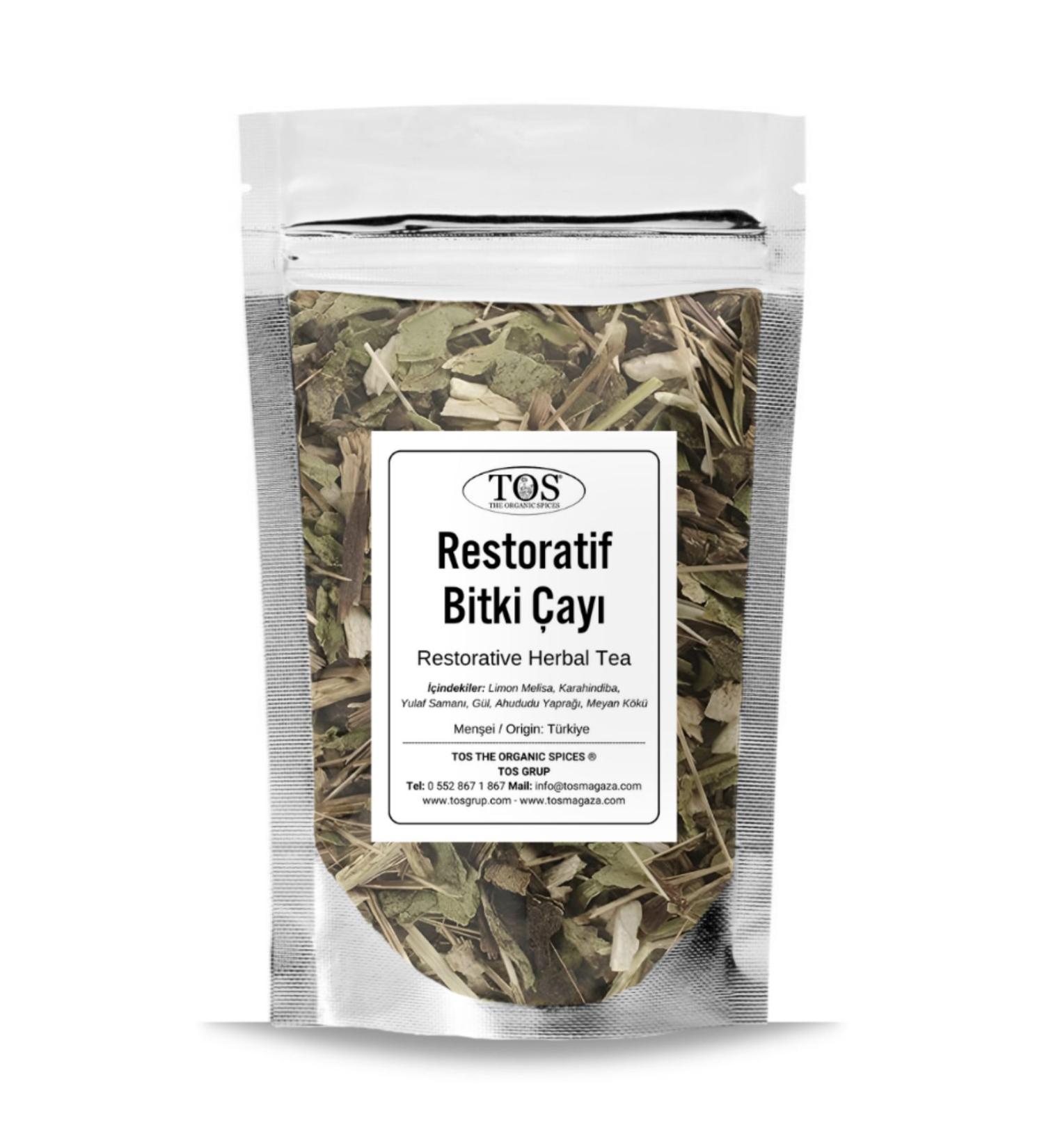TOS The Organic Spices Restorative Herbal Tea 250 gr (1st Quality) Restorative Herbal Tea