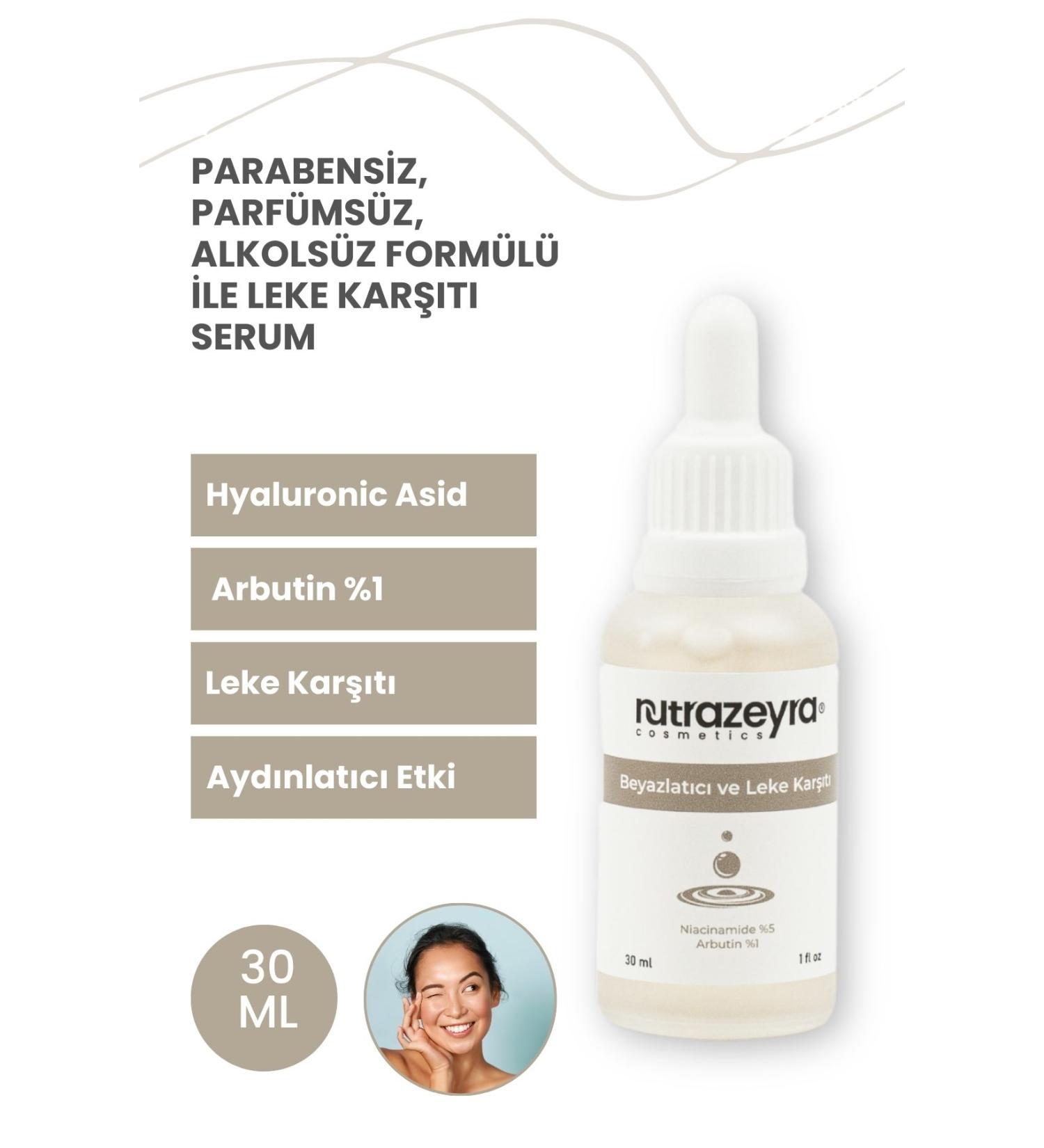 Nutrazeyra Cosmetics Whitening Anti-Spot Skin Tone Equalizer and Brightening Arbutin Skin Serum 30 ml - Buy Online on GoSupps.com