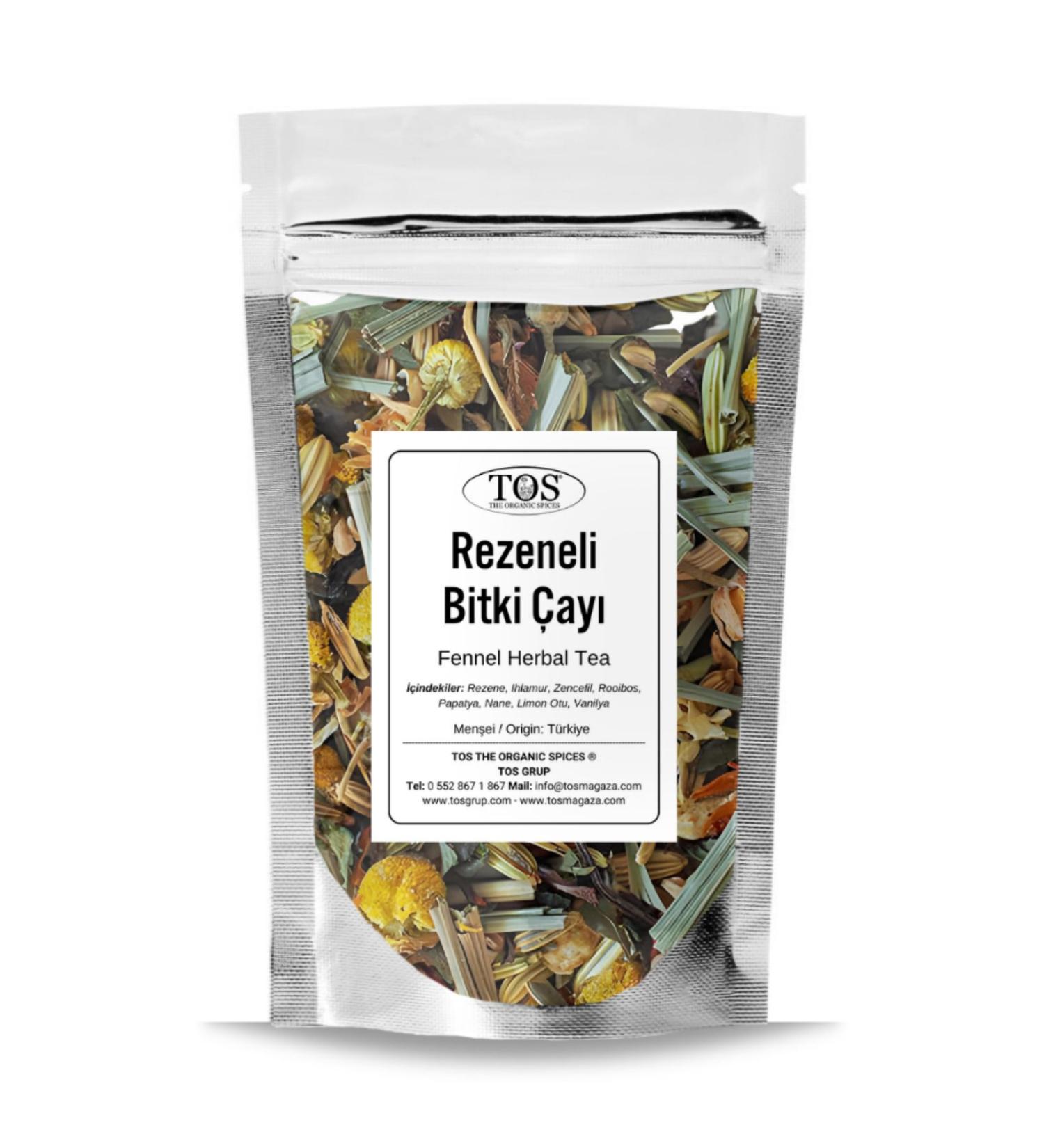 TOS The Organic Spices Fennel Herbal Tea 100 gr (1st Quality) Fennel Herbal Tea