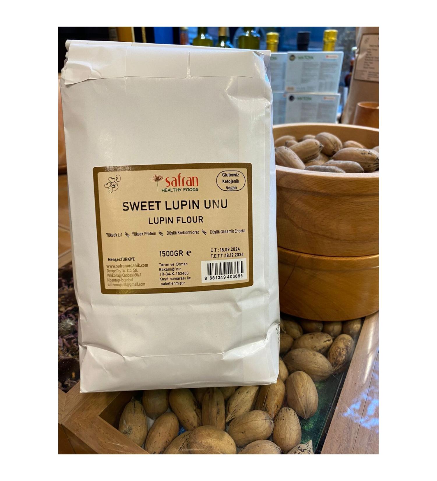 Saffron Ketogenic & Gluten Free Sweet Lupine Flour 1.5 Kg - Buy Online on GoSupps.com
