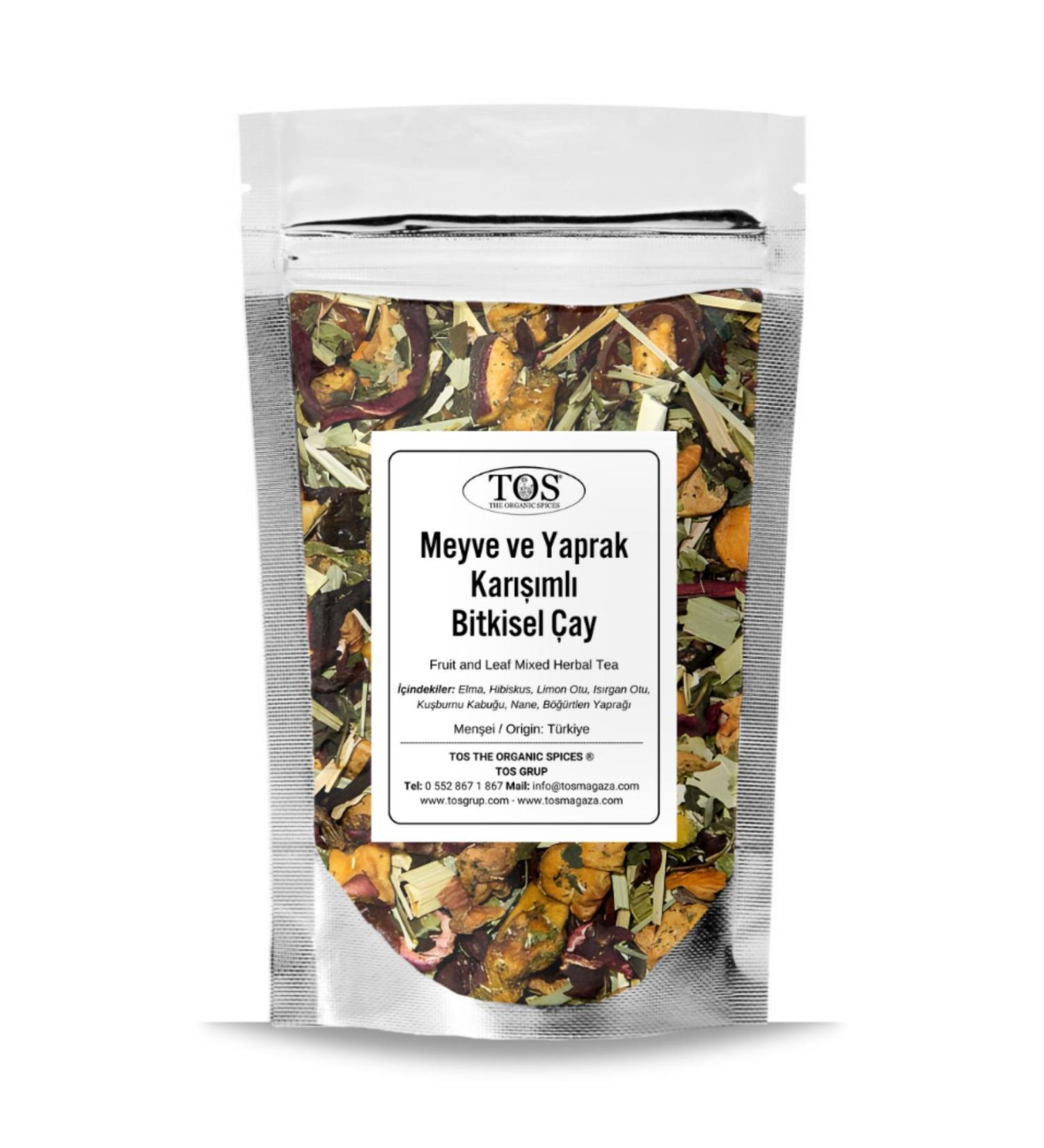 TOS The Organic Spices Fruit and Leaf Herbal Tea 250 gr (1st Quality) Fruit and Leaf Herbal Tea