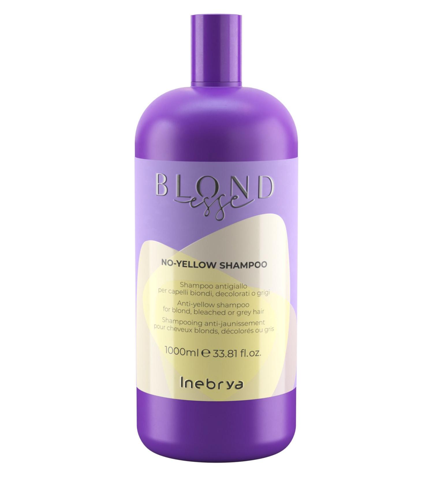 Inebrya Blondesse No-Yellow Shampoo - Yellow Tone Neutralizing Shampoo 1000ML