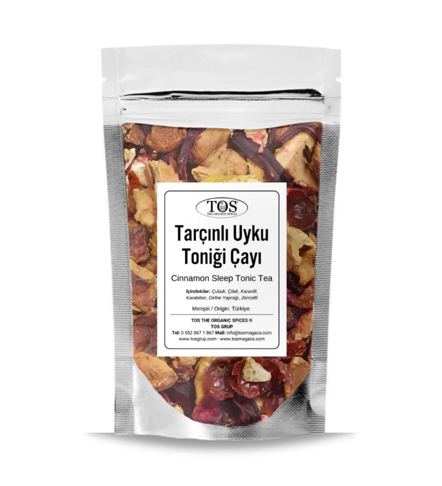 TOS The Organic Spices Cinnamon Sleep Tonic Tea 250 gr (1st Quality) Cinnamon Sleep Tonic Tea
