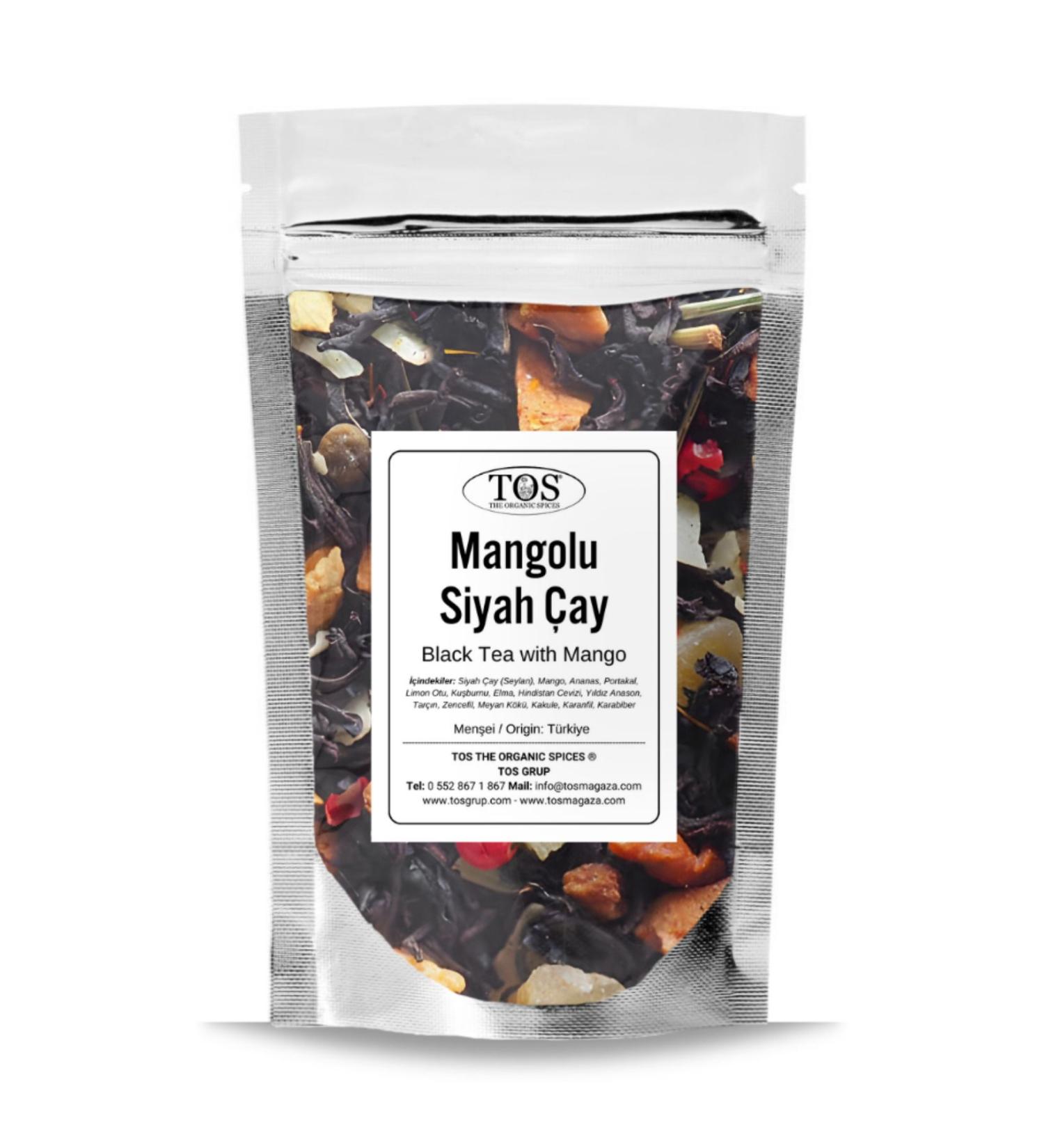 TOS The Organic Spices Mango Black Tea 250 gr (1st Quality) Mango Black Tea