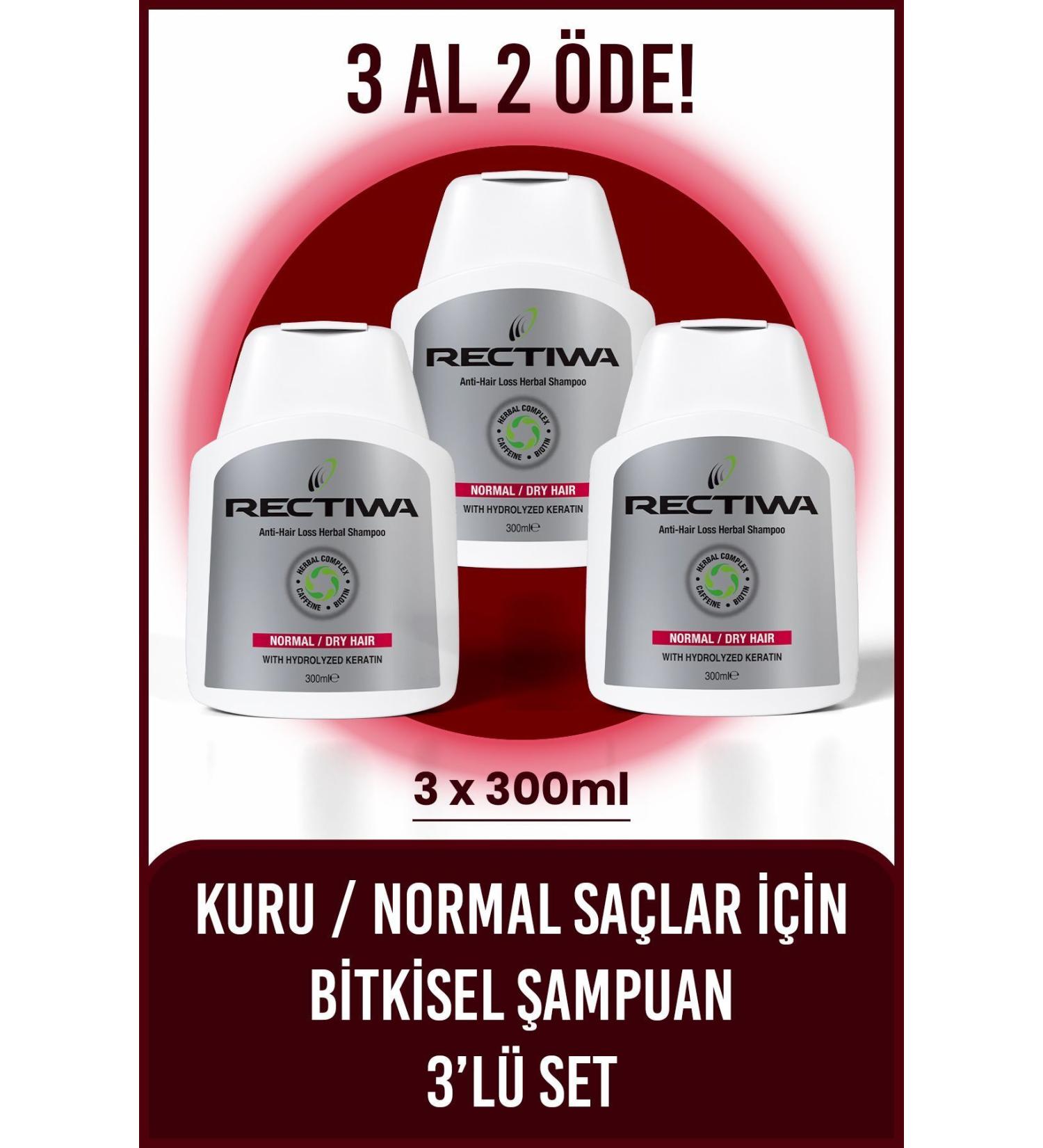 Rectiwa Herbal Shampoo for Dry Normal Hair Buy 3 Get 2 - Buy Online on GoSupps.com