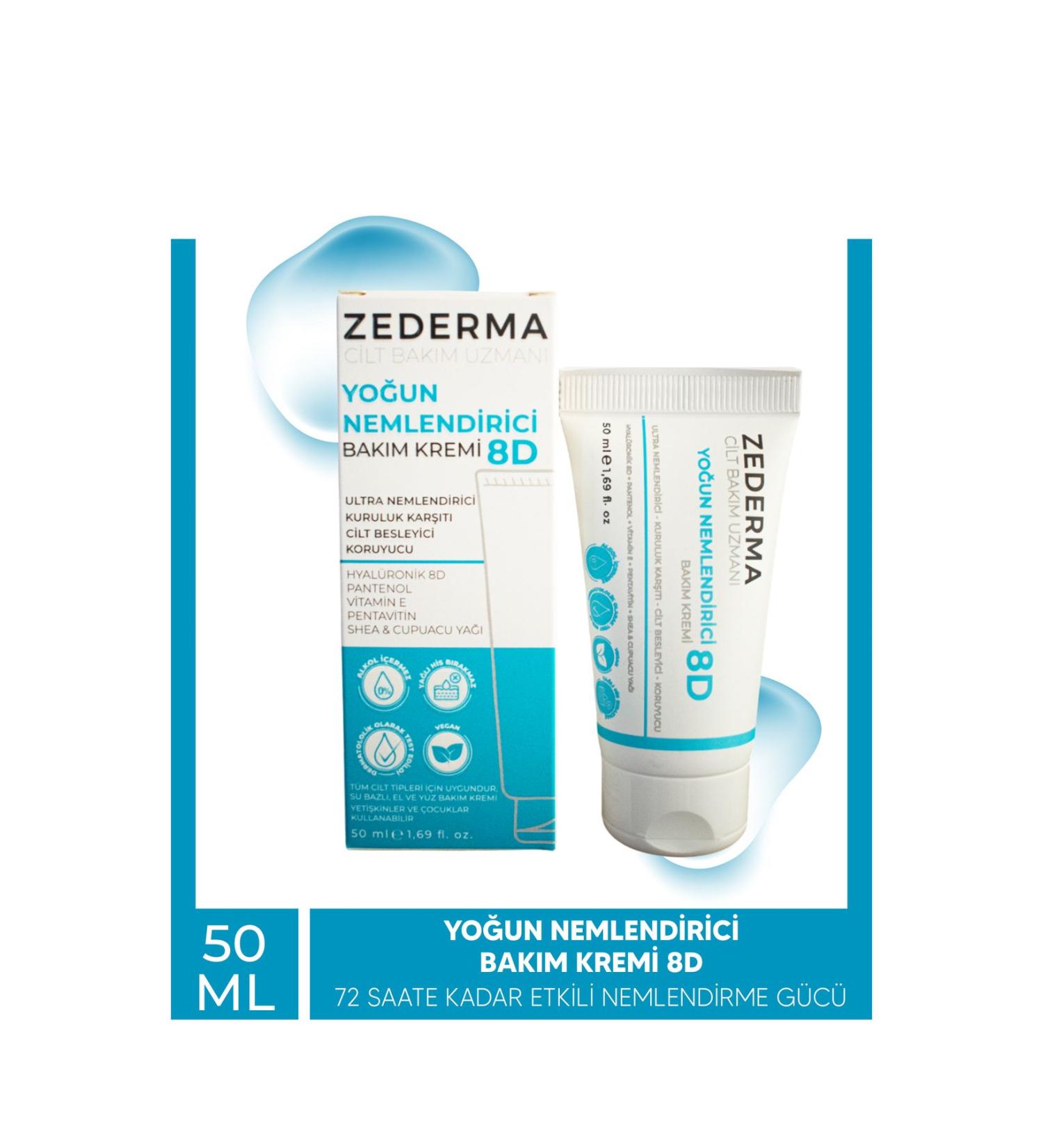 ZEDERMA Intensive Moisturizing Skin Care Cream 8d 50ml. Effective up to 72 hours - Buy Online on GoSupps.com
