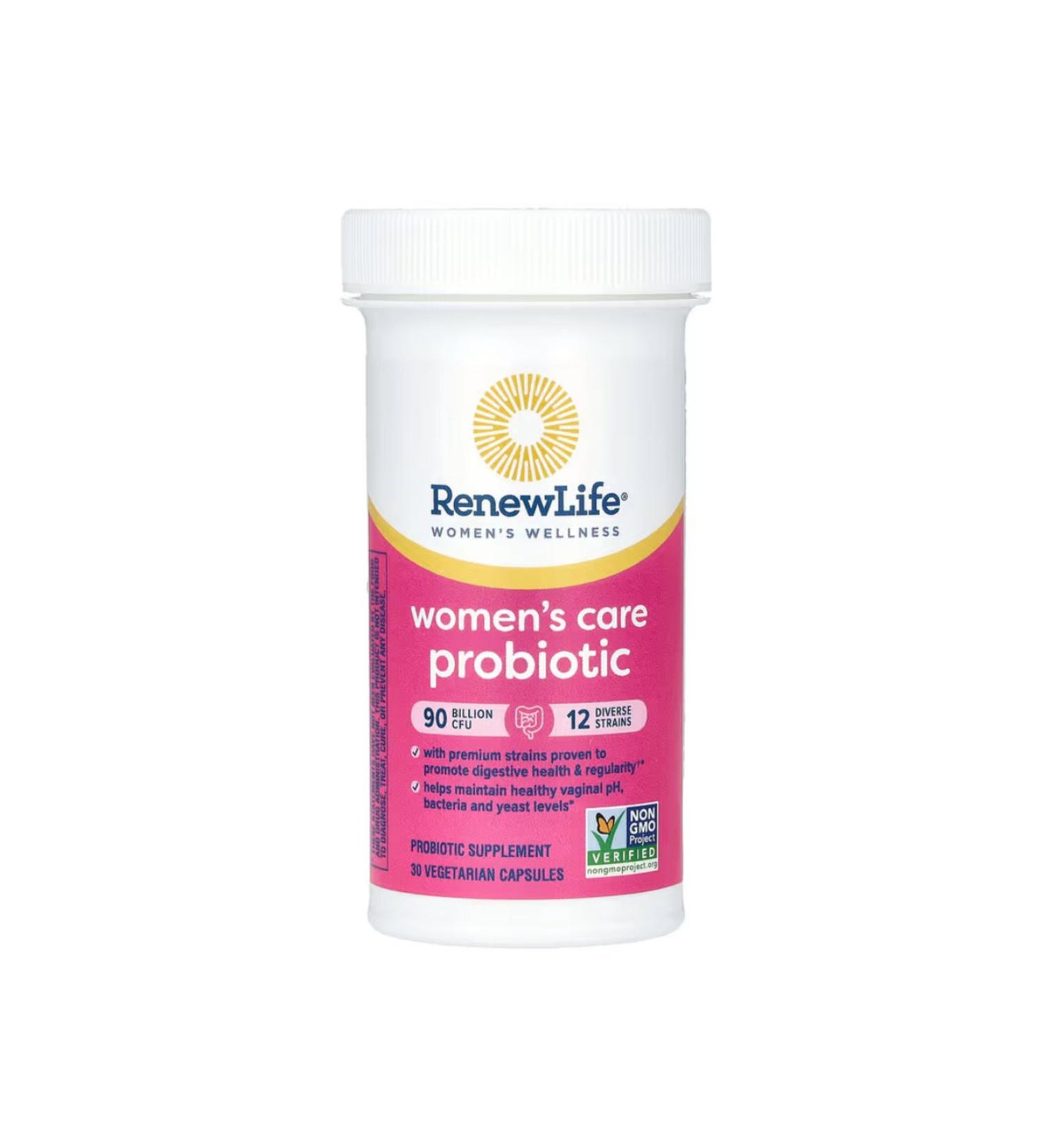 Renew Life Women's Wellness Women's Care Probiotic 90 Billion Cfu 30 Vegetarian Capsules