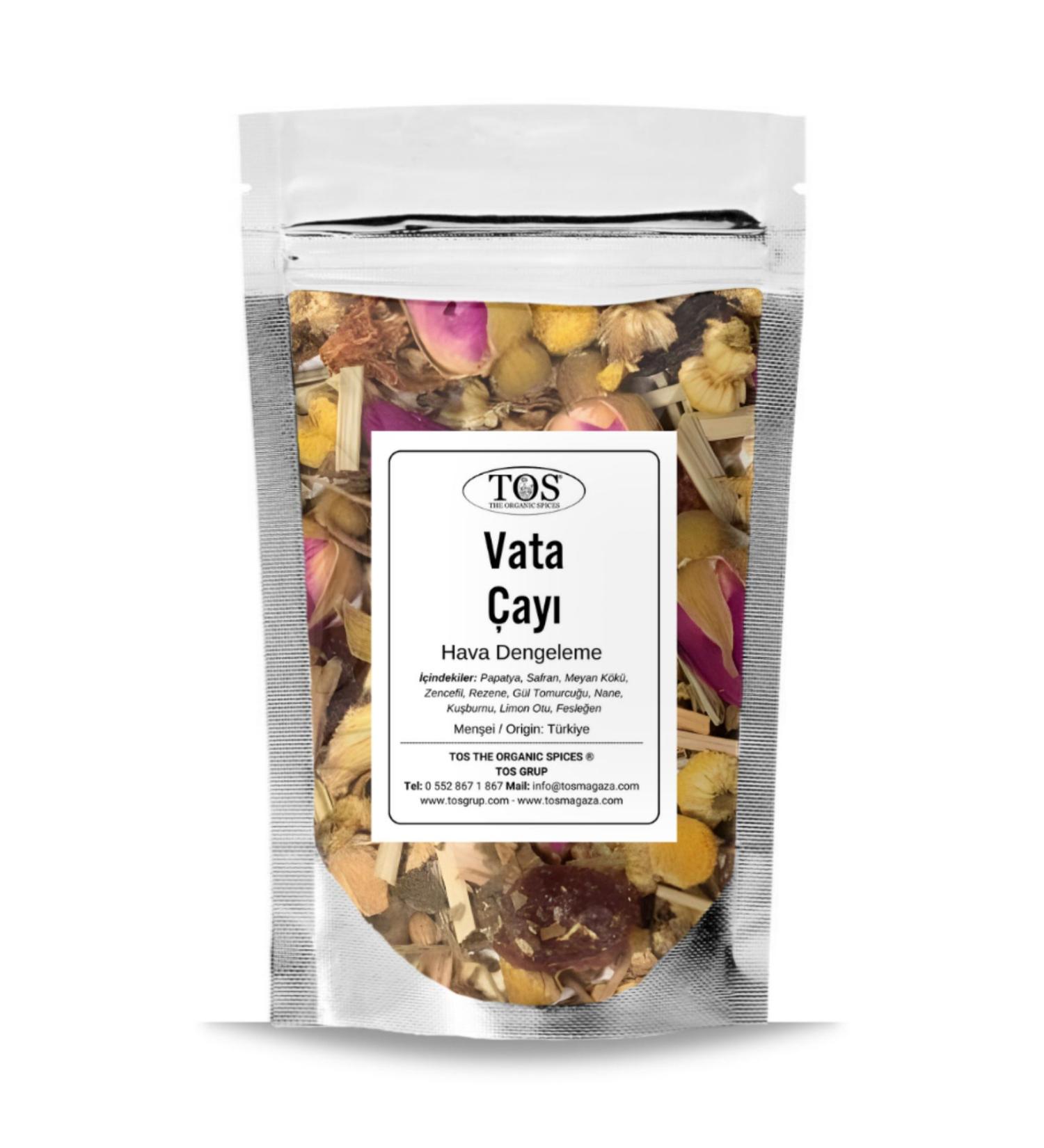 TOS The Organic Spices Vata (Air Balancing) Tea 100 gr (1st Quality) Vata (Air Balancing) Tea