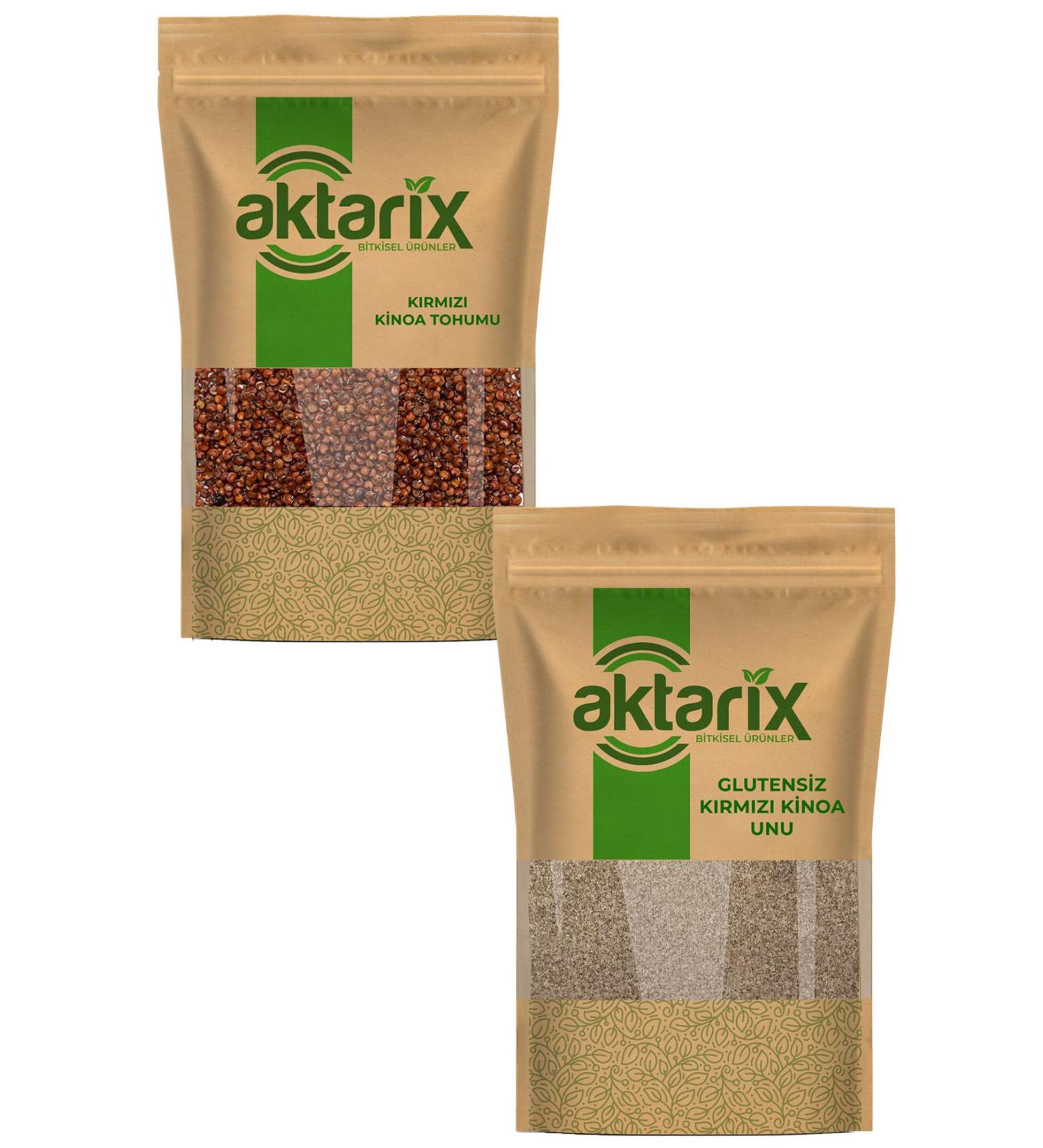 Aktarix 5 Kg Gluten Free Red Quinoa Set 2.50 Kg Grain + 2.50 Kg Flour
