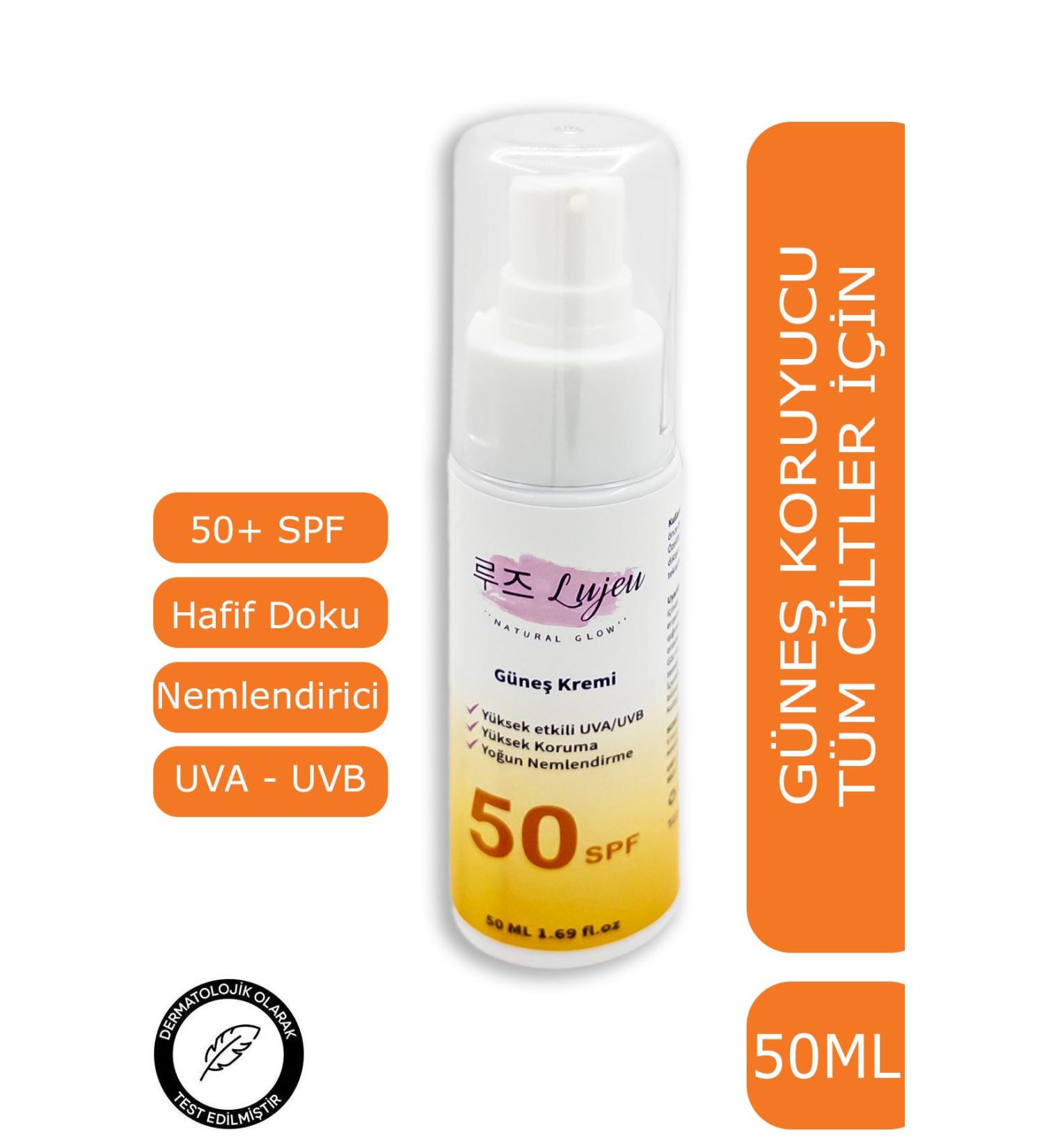 Lujeu SPF 50+ Water Resistant High UVB+UVA Protection 50ml Sun Cream
