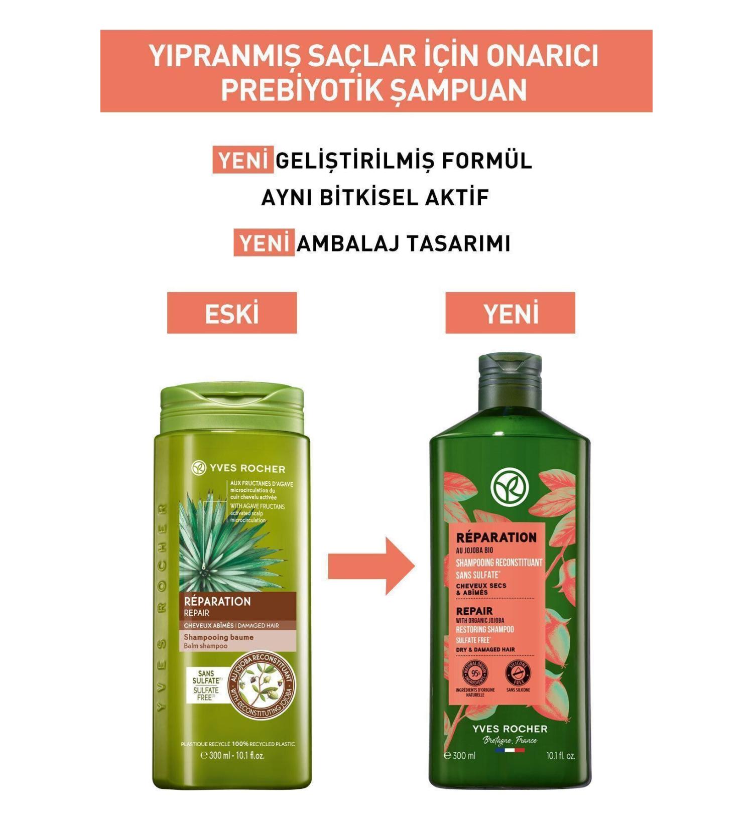 Yves Rocher Repairing Prebiotic Shampoo for Weak and Weak Hair