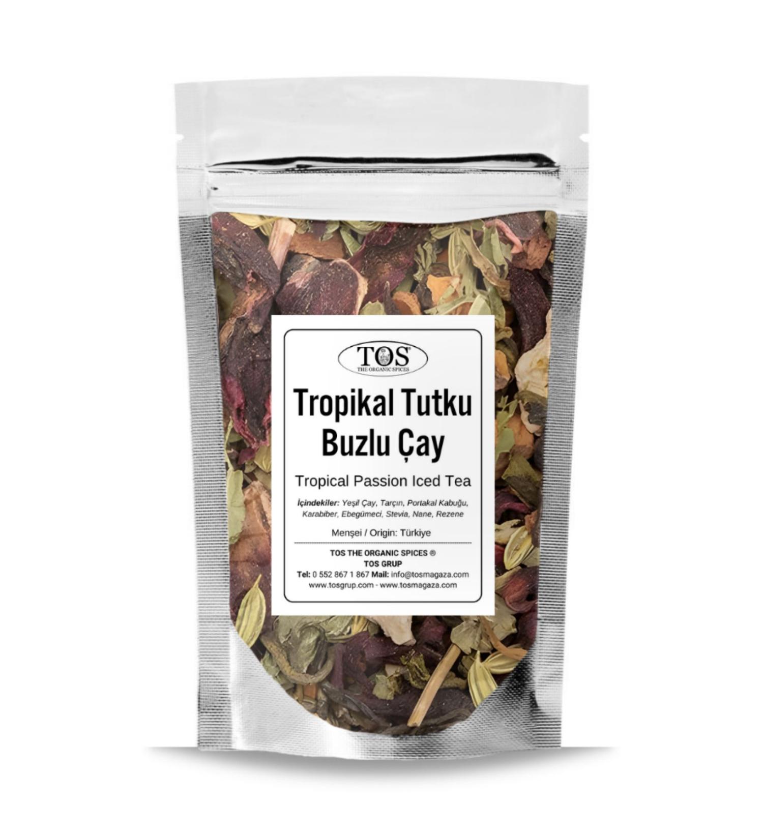 TOS The Organic Spices Tropical Passion Iced Tea 250 gr (1st Quality) Tropical Passion Iced Tea