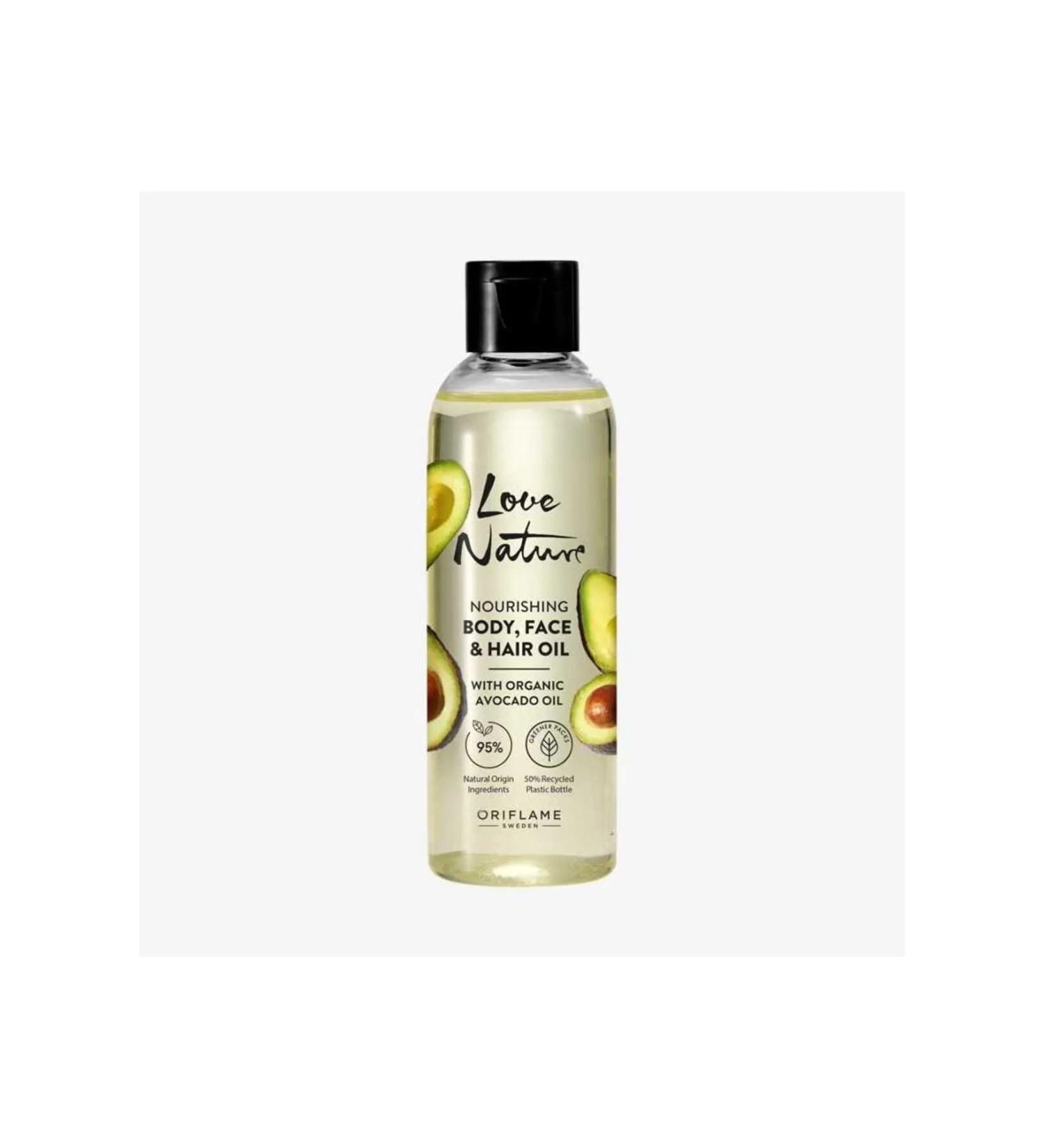 Oriflame Love Nature Nourishing Body Face and Hair Oil with Organic Avocado Oil