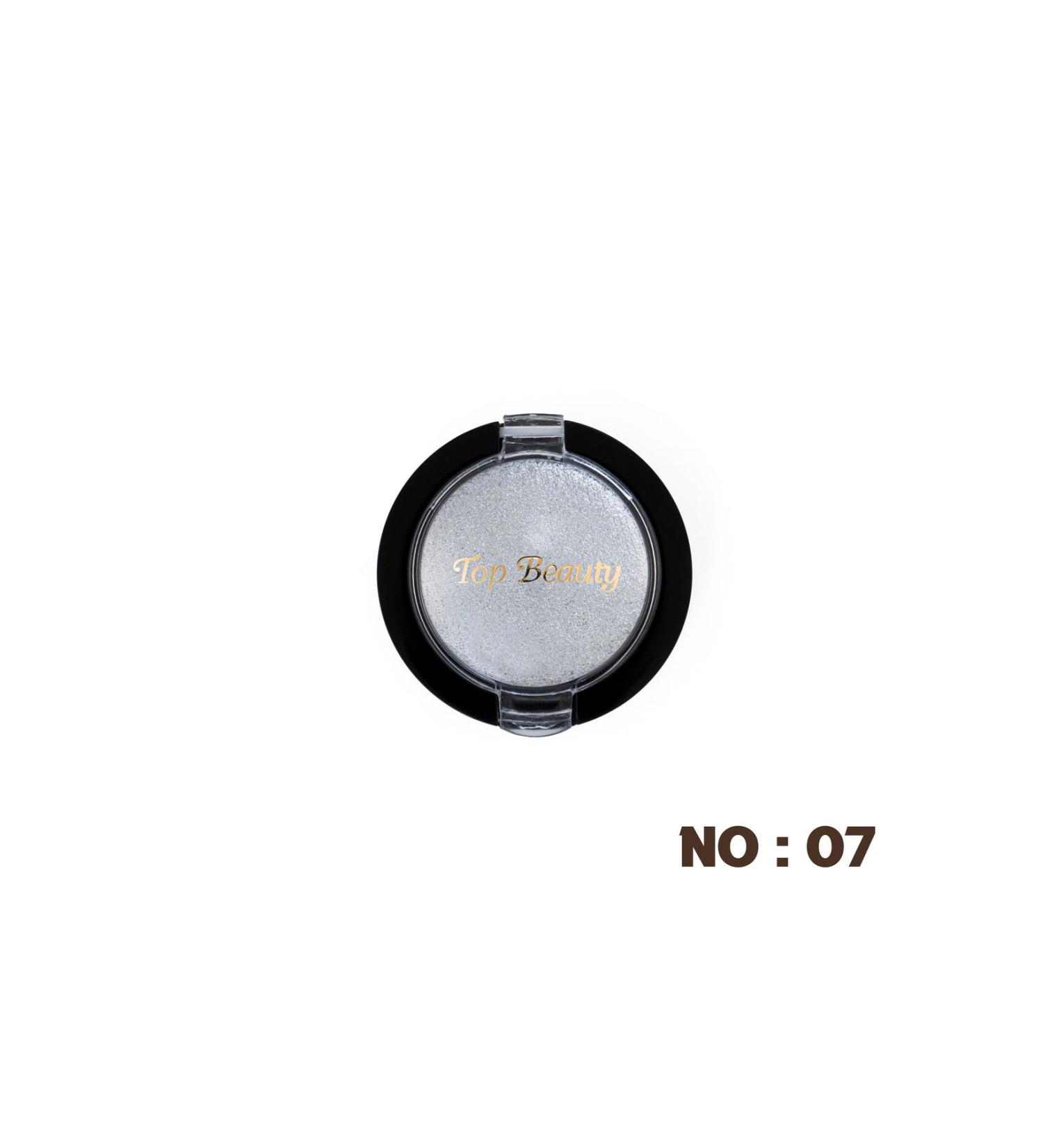 Top beauty Eye Makeup Shadow Single Shiny and Bright Long Lasting Silver Color-Eyeshadow No:07
