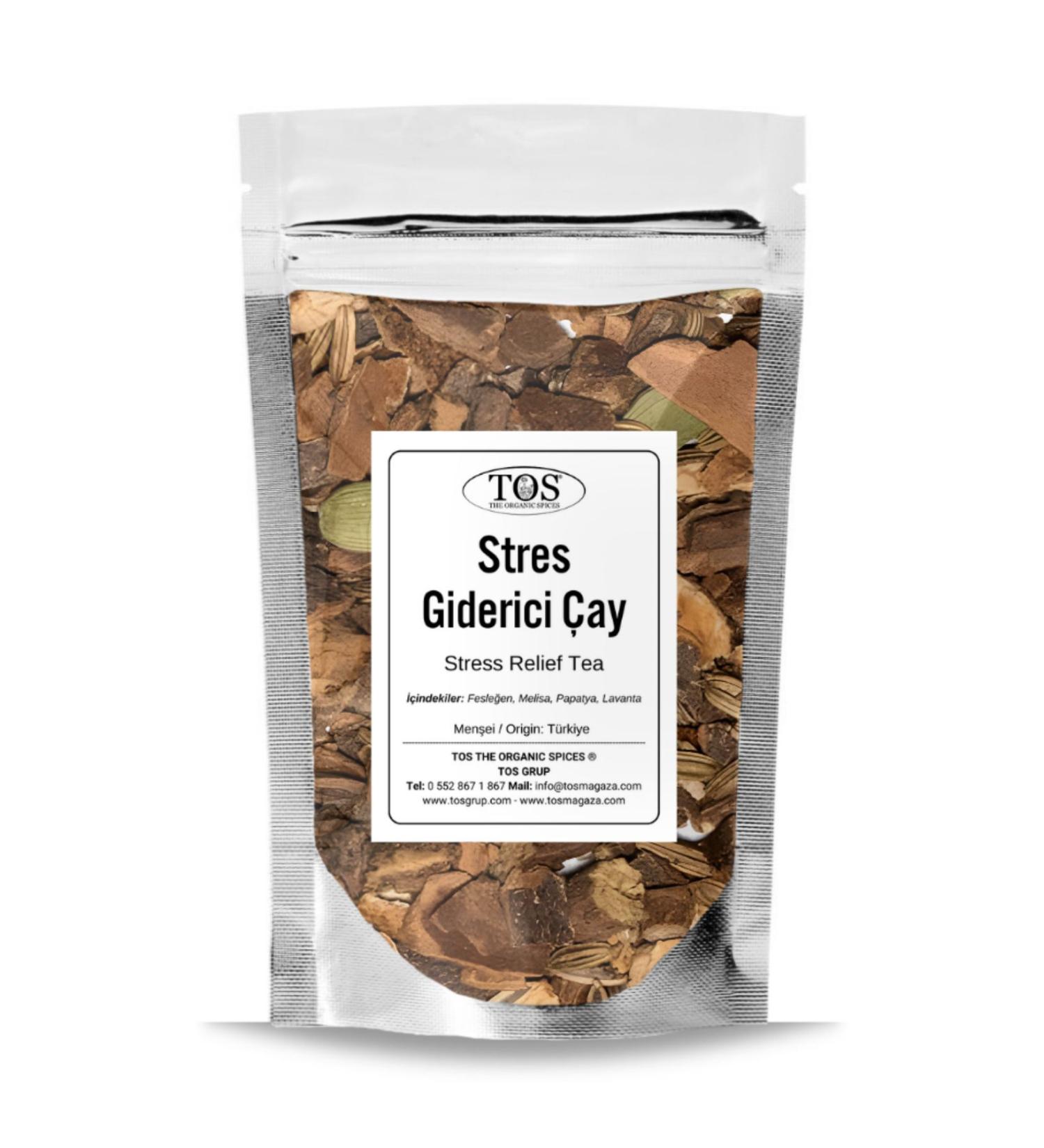 TOS The Organic Spices Stress Relief Tea 100 gr (1st Quality) Stress Relief Tea