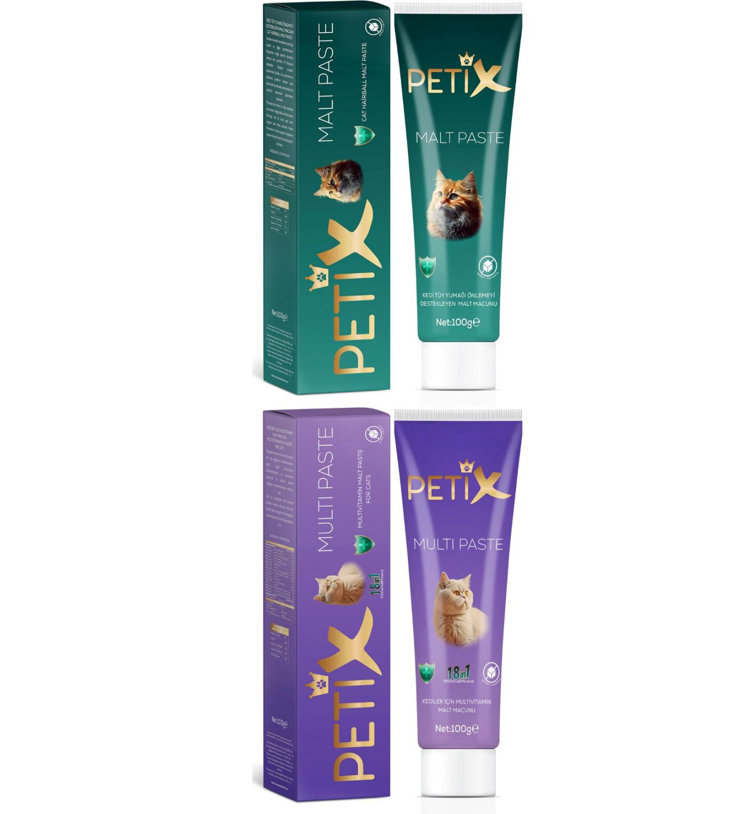 Petix Multivitamin and Anti-Hairball Cat Malt Paste 100 gr - Buy Online on GoSupps.com
