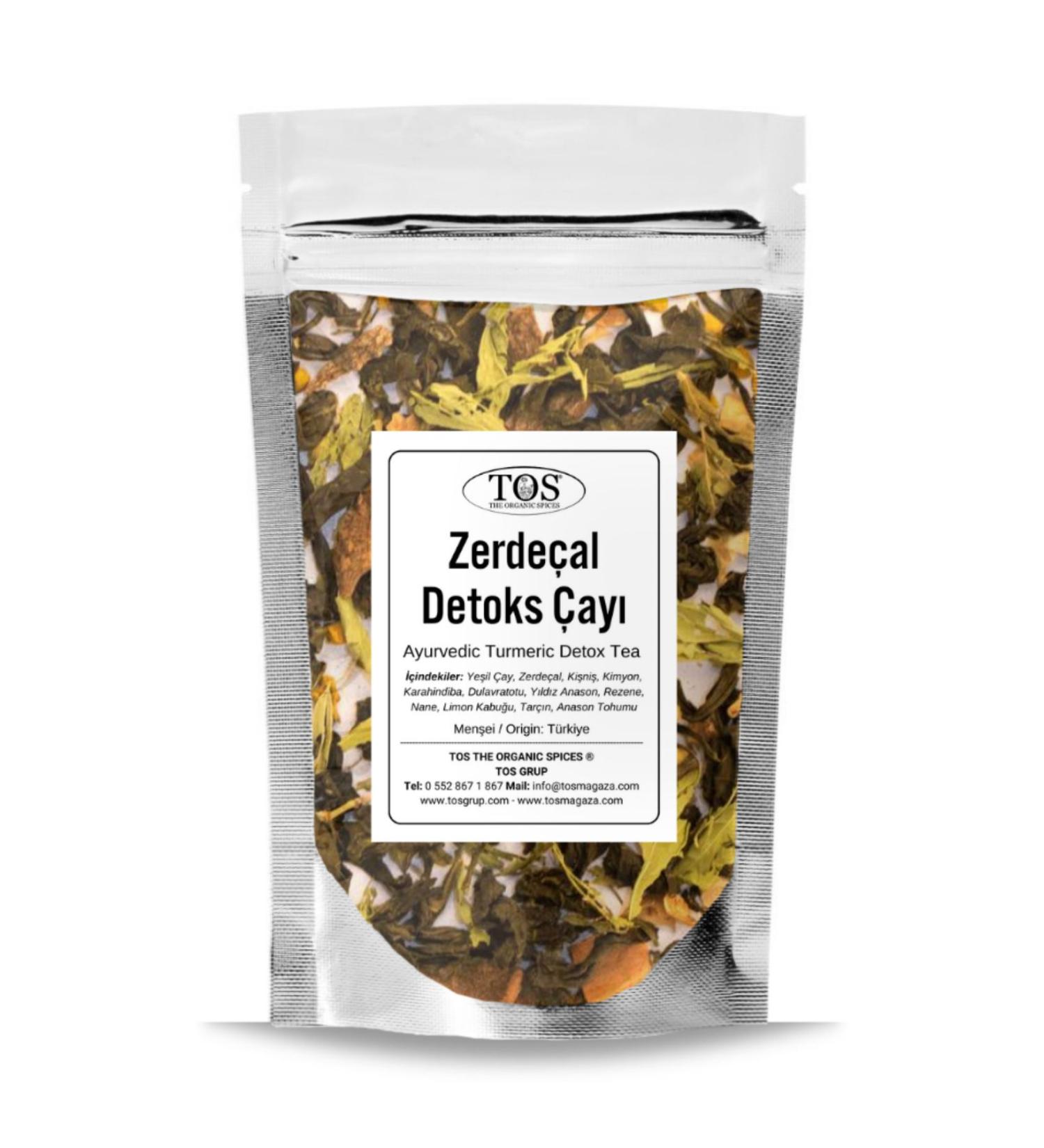 TOS The Organic Spices Ayurvedic Turmeric Detox Tea 100 gr (1st Quality) Ayurvedic Turmeric Detox Tea