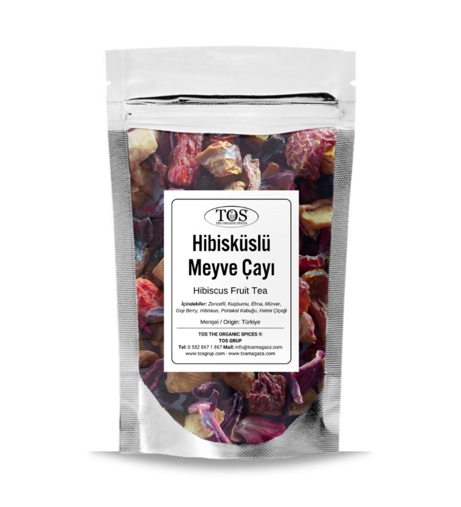 TOS The Organic Spices Hibiscus Fruit Tea 250 gr (1st Quality) Hibiscus Fruit Tea