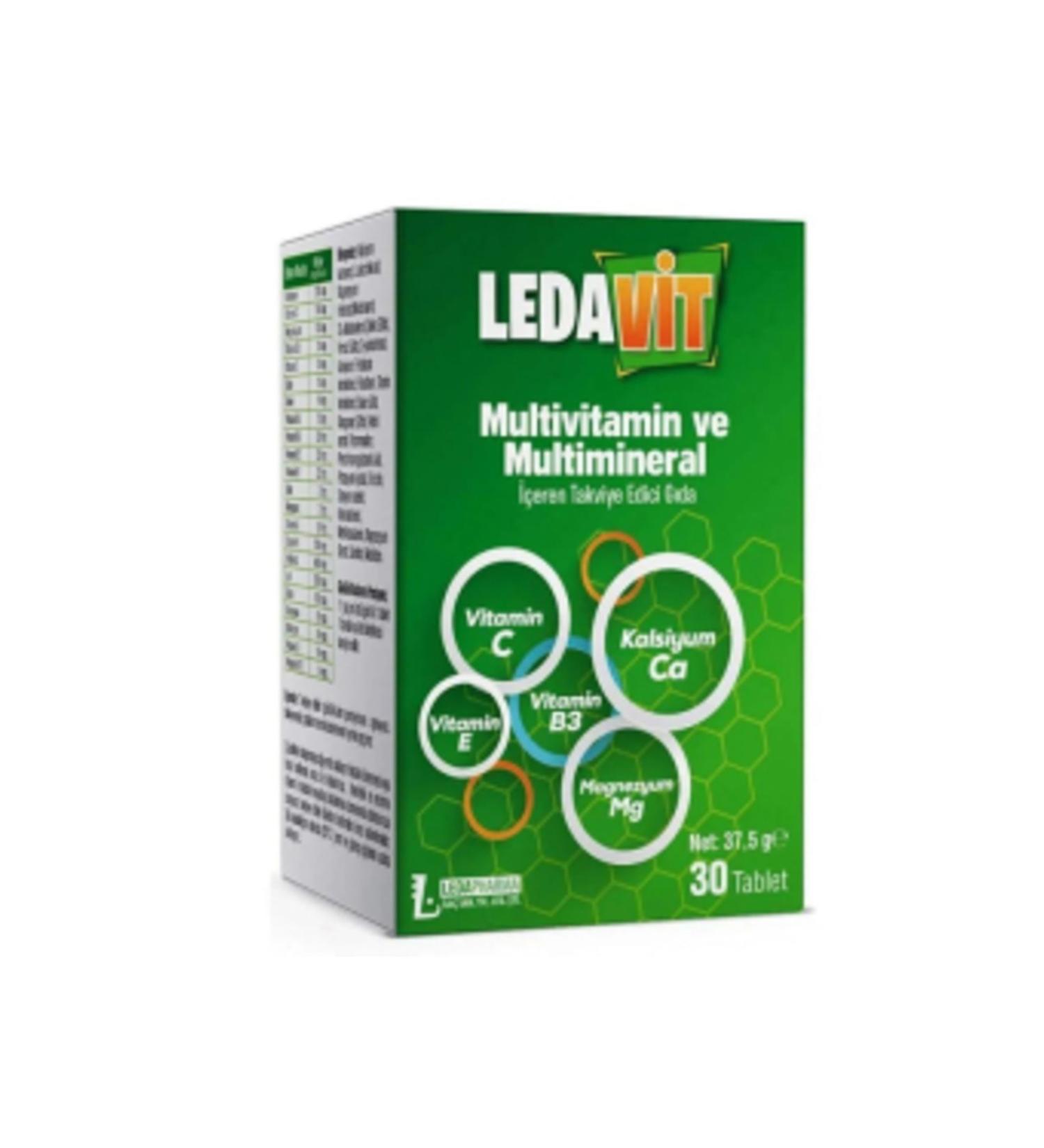 NOVAFACE STD Ledavit Multivitamin and Multimineral 30 Capsules (SINGLE)