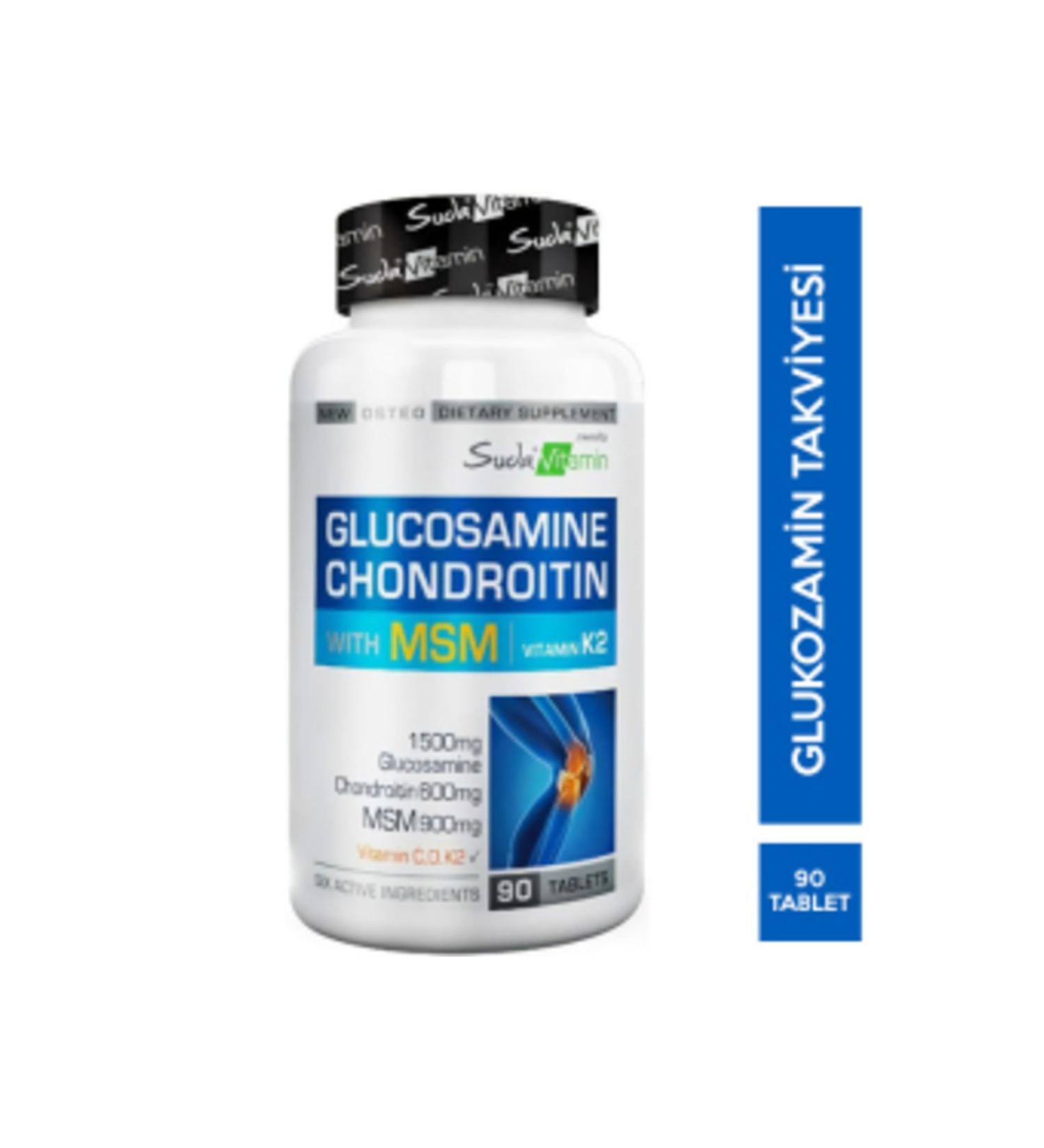 NOVAFACE STD Water Vitamin Glucosamine Chondroitin MSM 90 Tablets Glucosamine Chondroitin Supplement (SINGLE)
