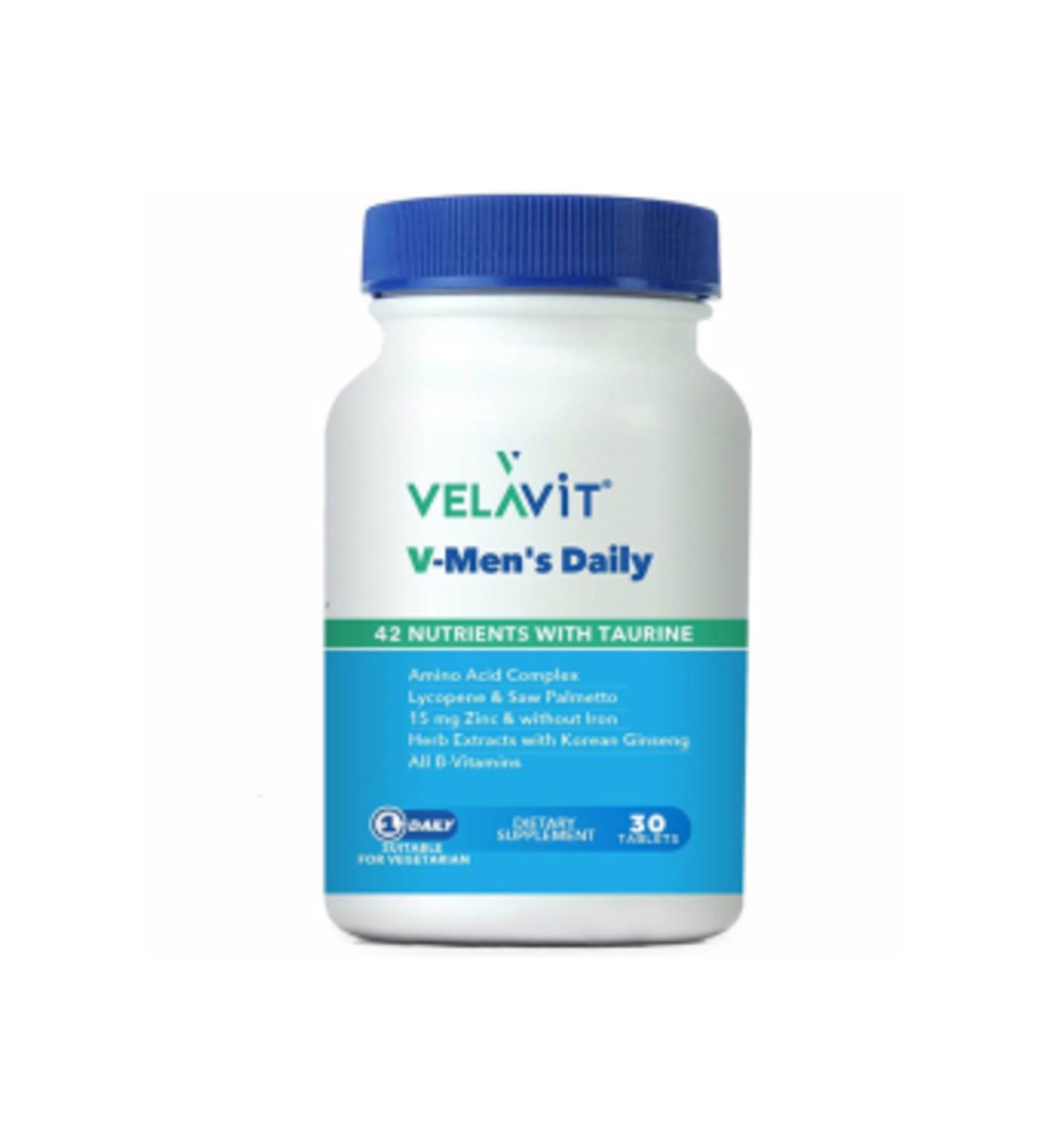 NOVAFACE STD Velavit V Mens Daily Food Supplement 30 Tablets (SINGLE)