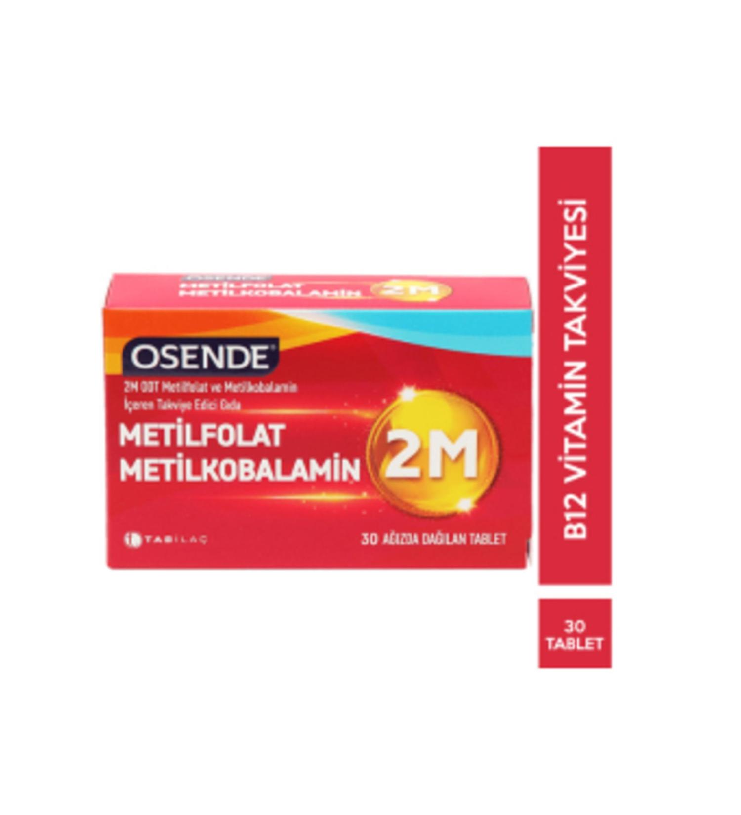 NOVAFACE STD Osende 2m Methylfolate Methylcobalamin 30 Tablets Food Supplement (SINGLE)