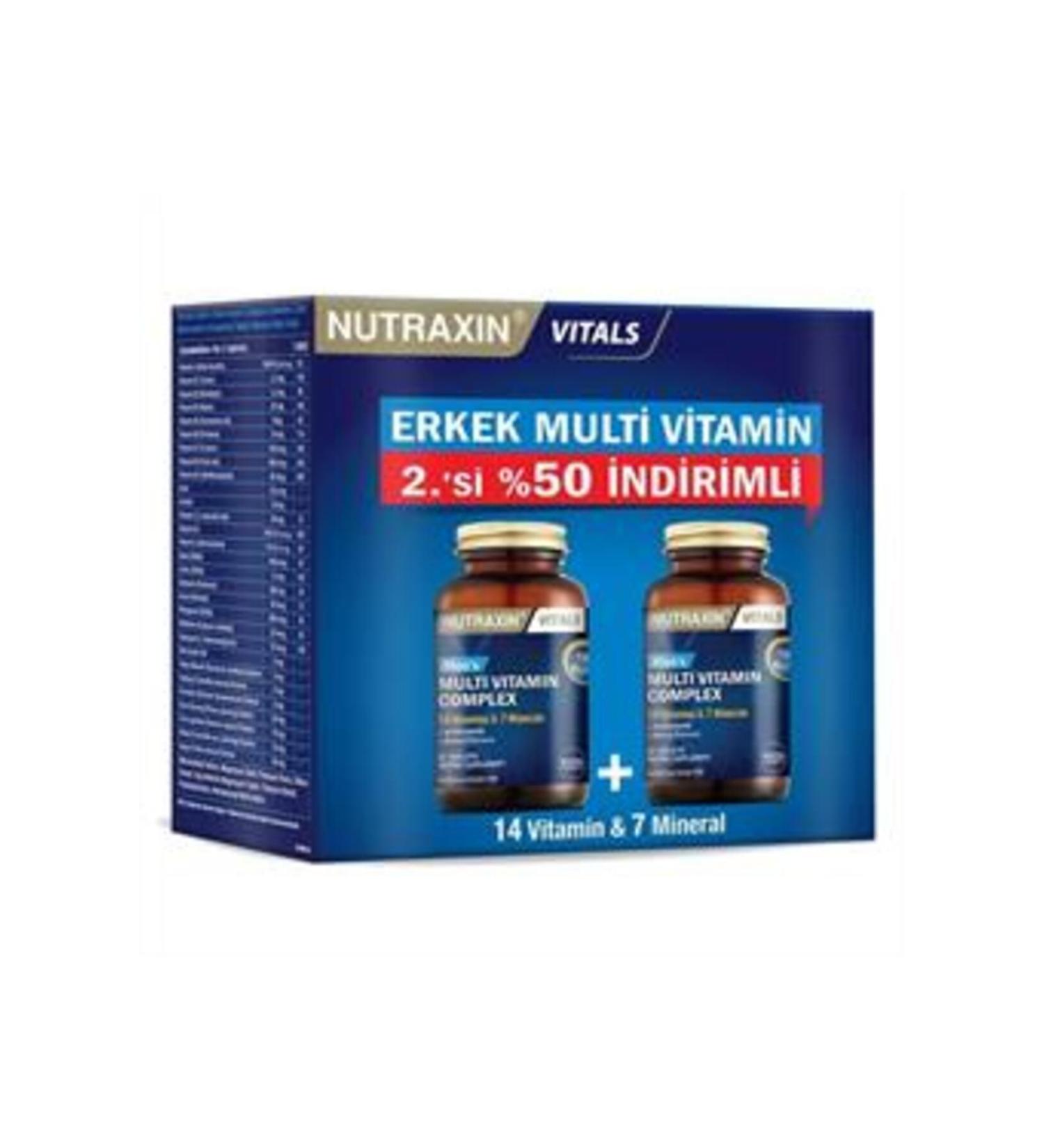 Nutraxin STD Nutraxin Multivitamin & Mineral Complex For Men 2 Pack (SINGLE)