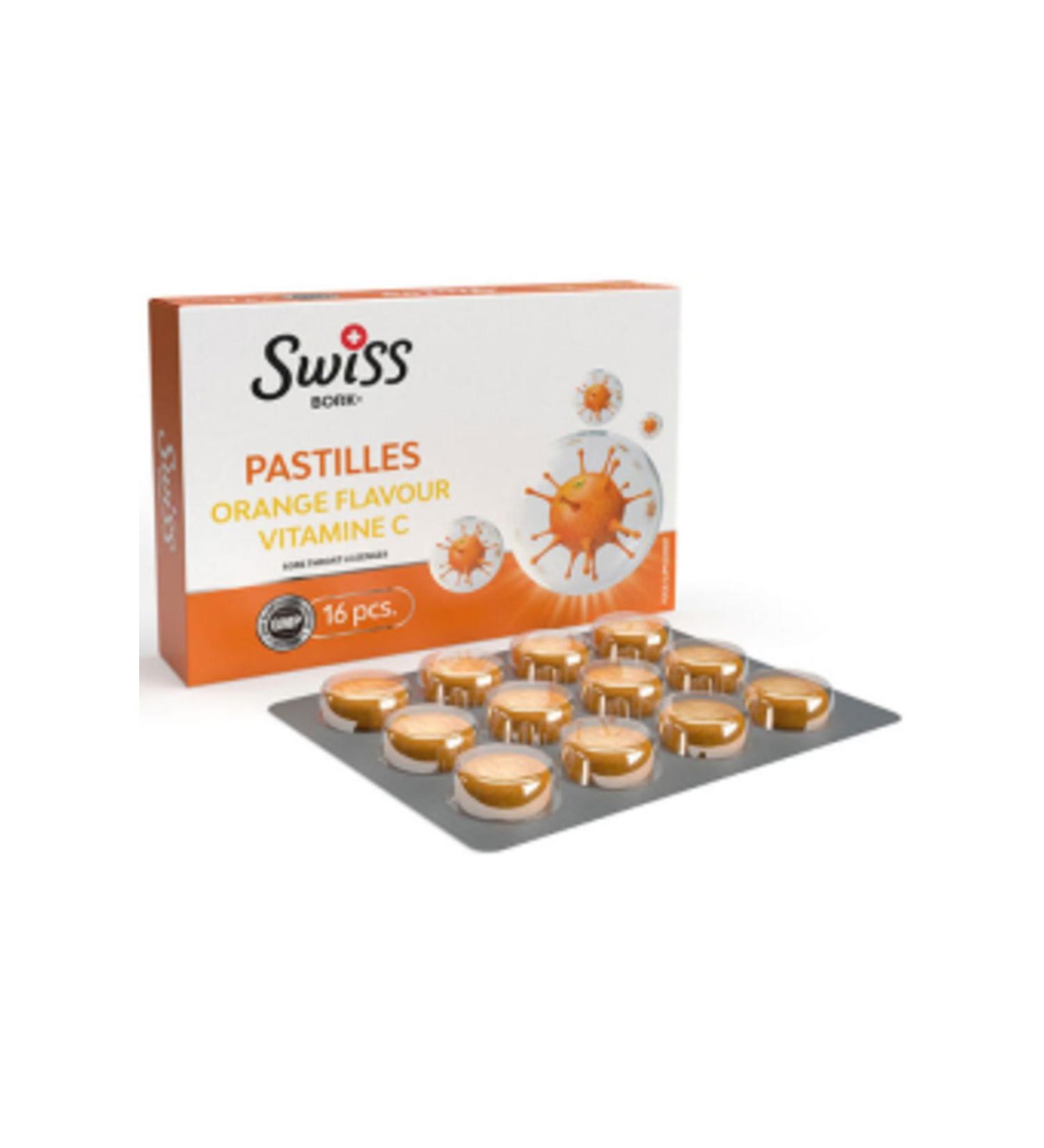 NOVAFACE STD Swiss Bork Orange and Vitamin C Pastille 16 Pieces (SINGLE)
