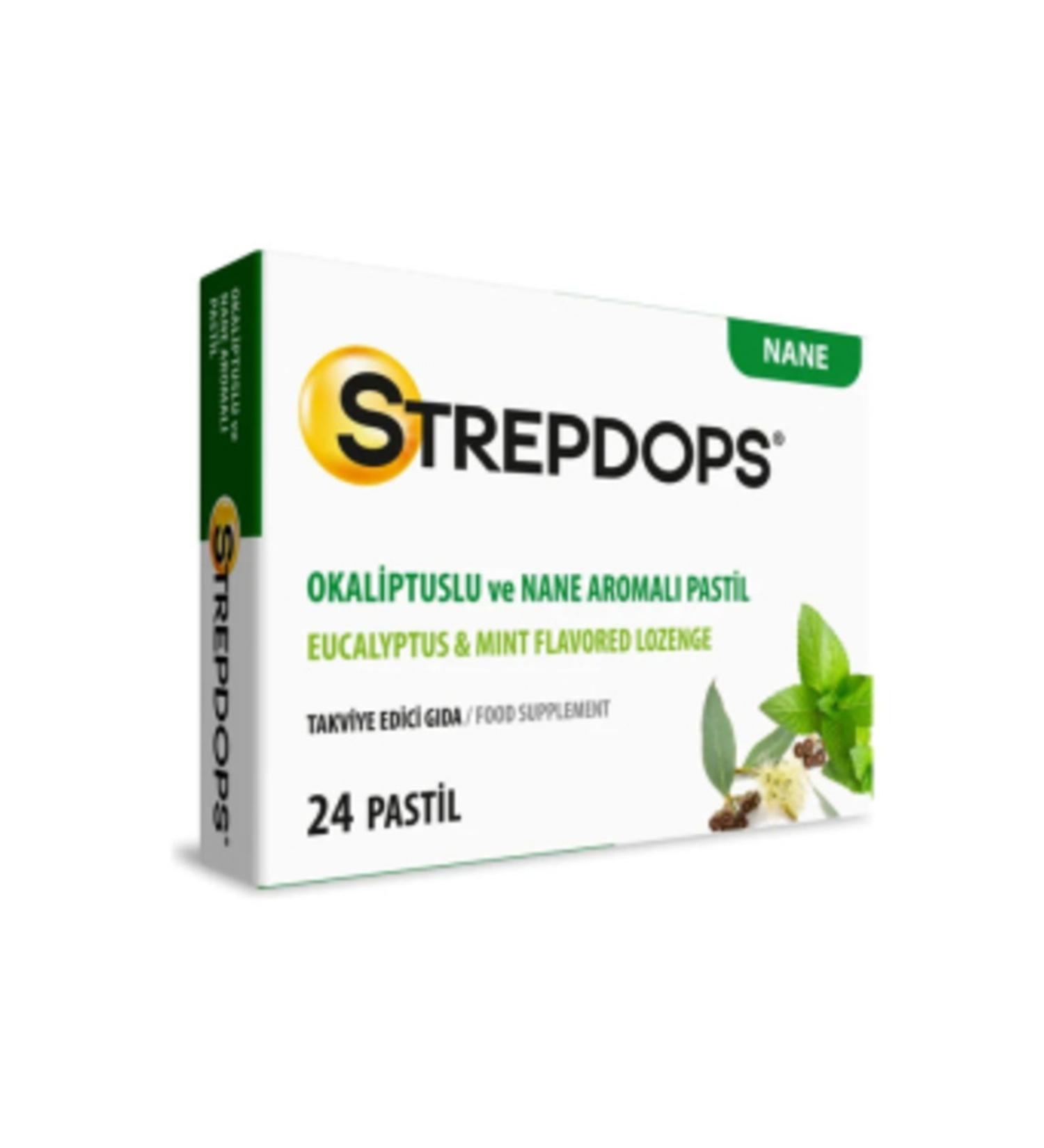 NOVAFACE STD Strep Dops Menthol Mint Flavored 24 Pastilles (SINGLE)