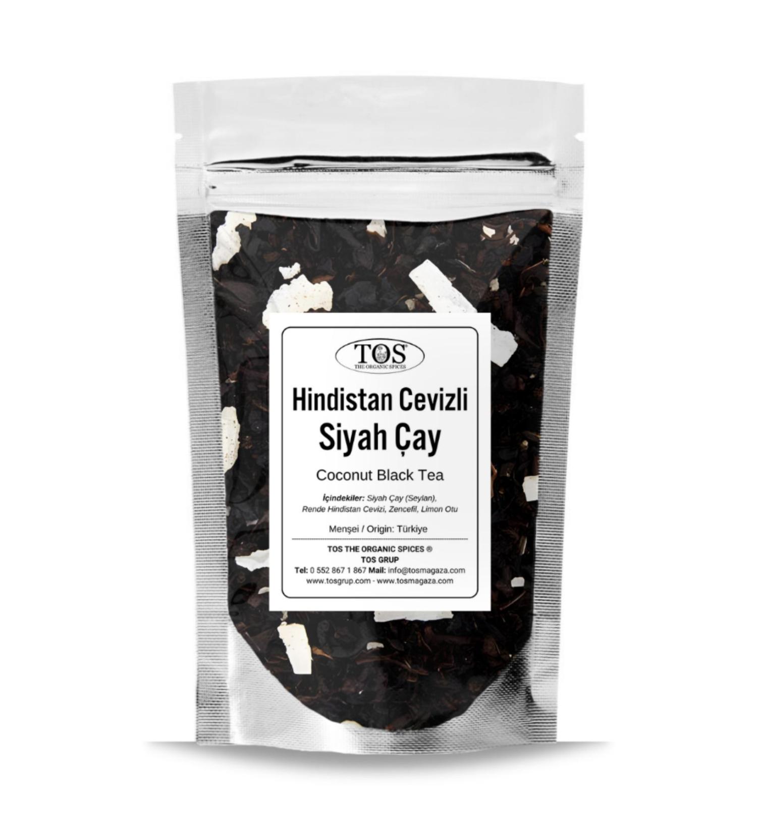 TOS The Organic Spices Coconut Black Tea 250 gr (1st Quality) Coconut Black Tea