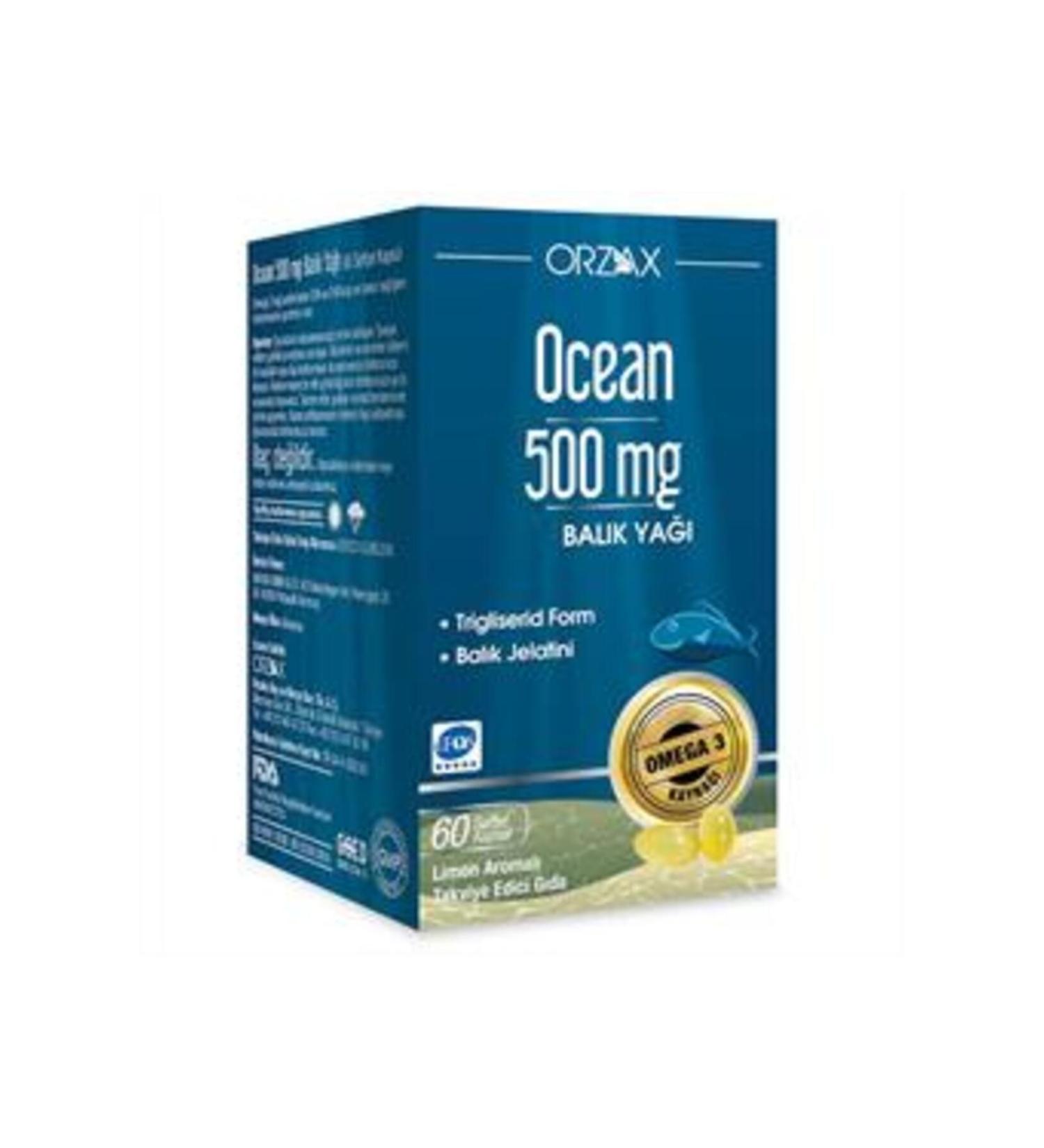 Orzax Ocean Fish Oil 500mg 60 Capsules