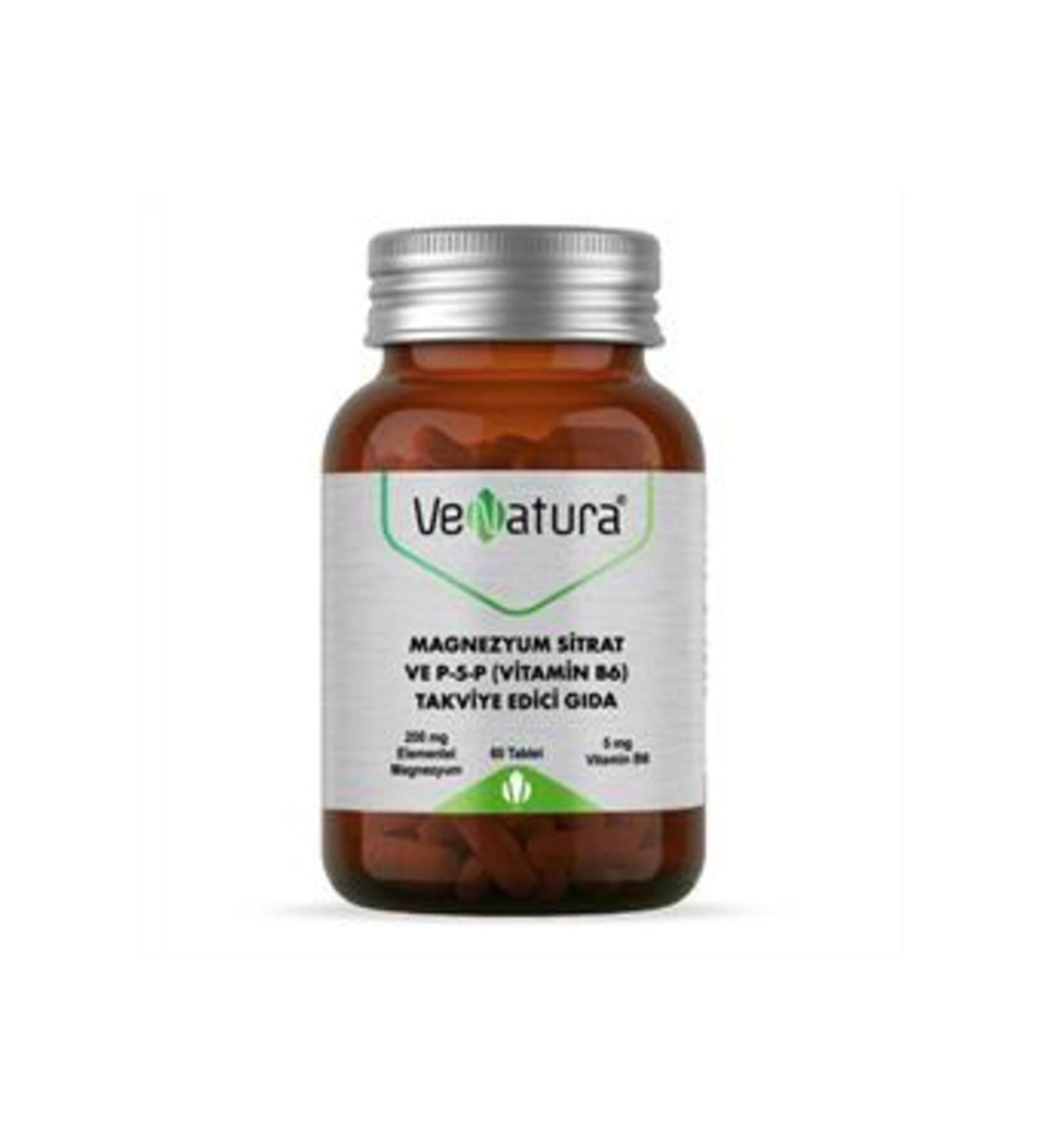Venatura STD VeNatura Magnesium Citrate and P-5-P (Vitamin B6) 60 Capsules (SINGLE)