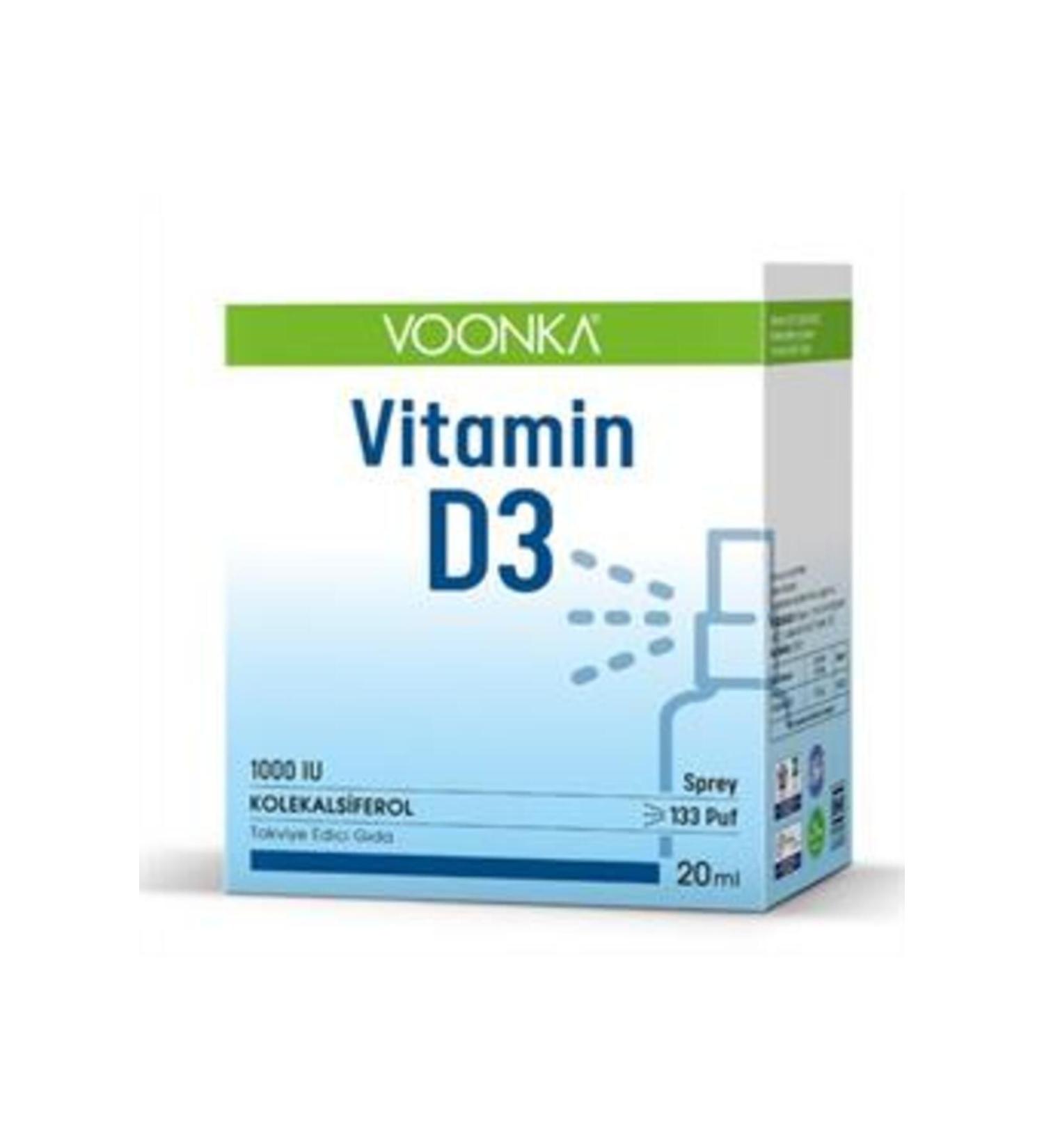 NOVAFACE STD Voonka Vitamin D3 1000 IU Spray 20ml (SINGLE)