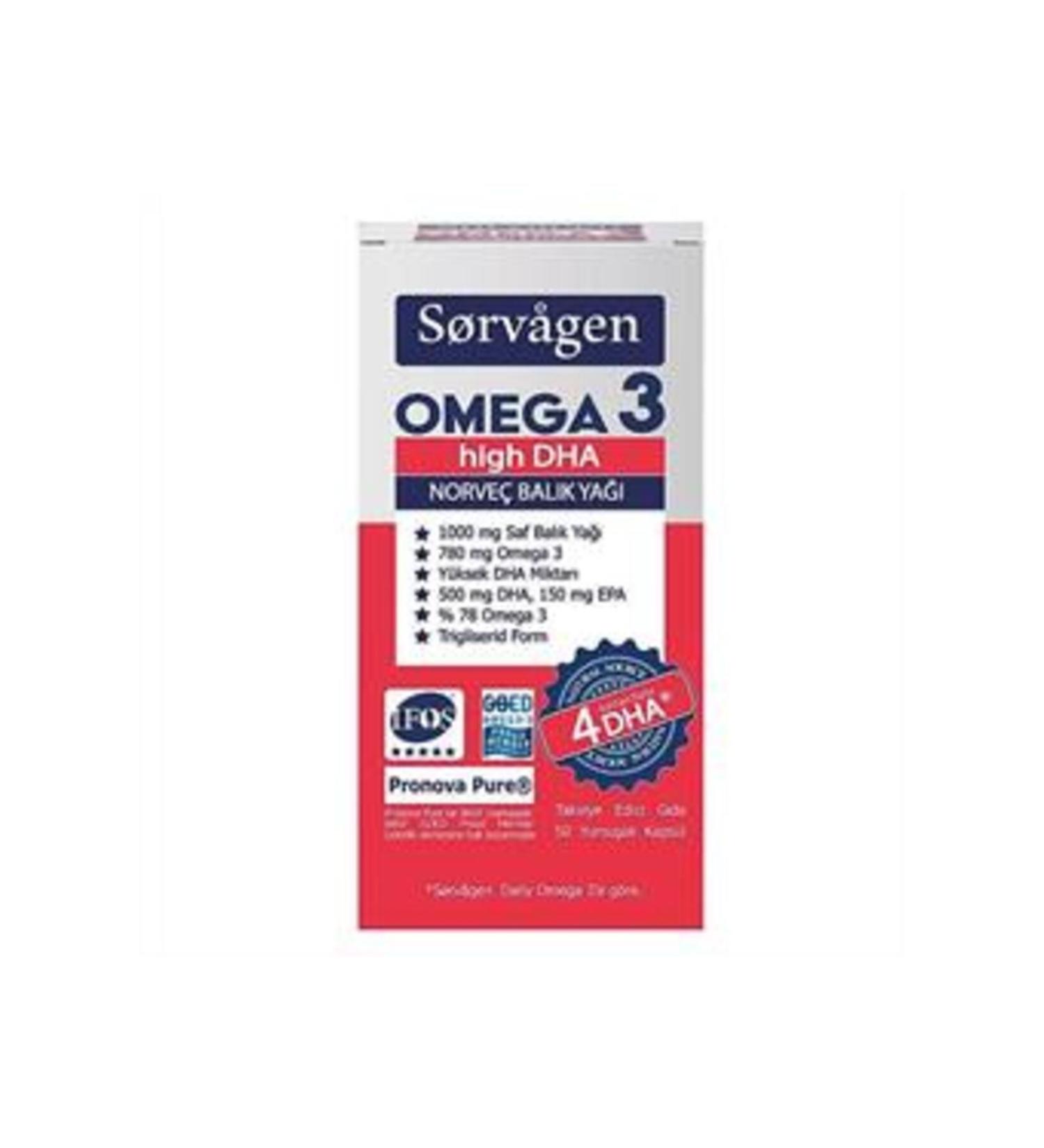 Sorvagen Omega 3 High Dha Norwegian Fish Oil 50 Capsules