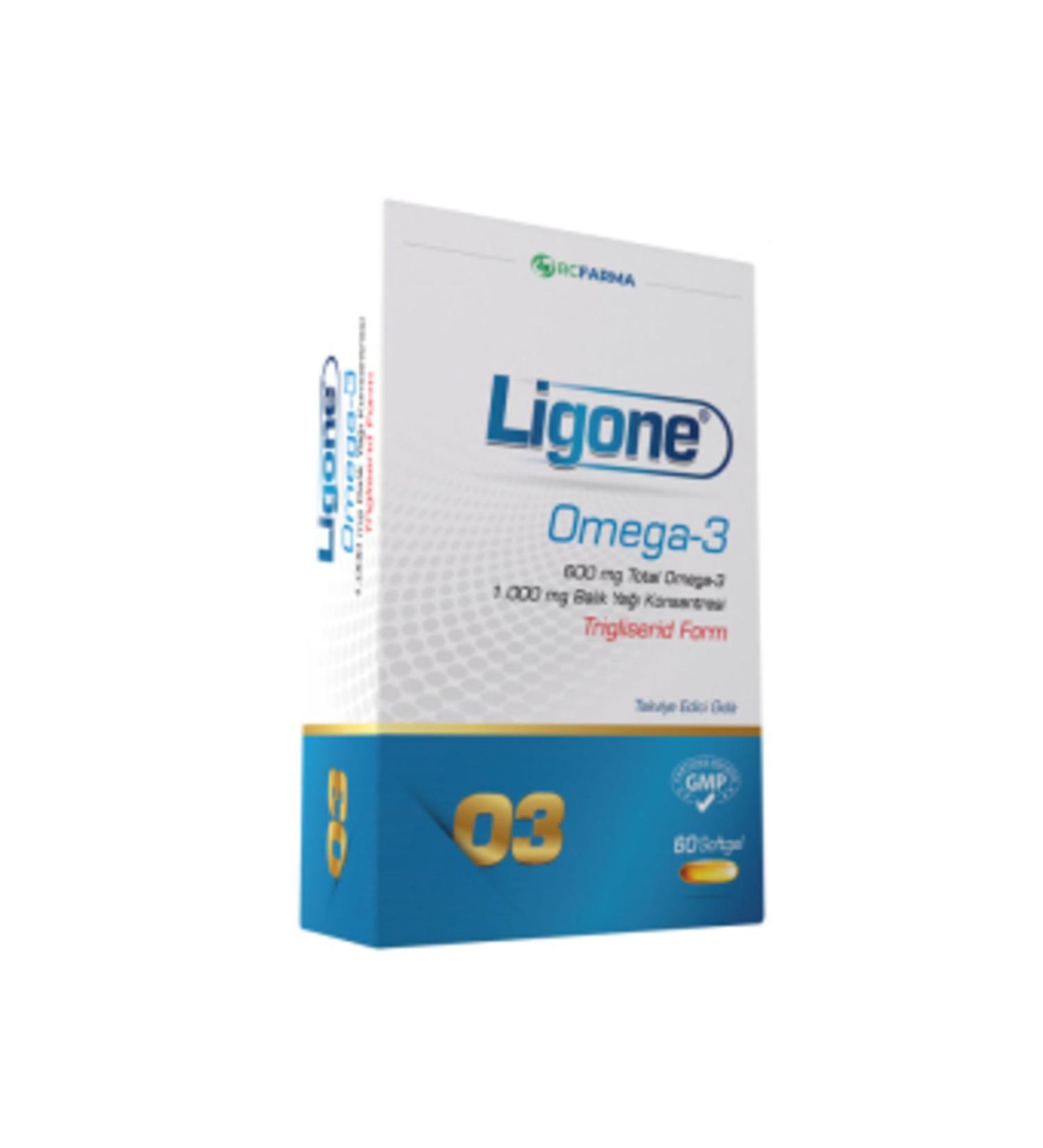 Ligone STD Ligone Omega 3 60 Capsules Fish Oil Supplement (SINGLE)