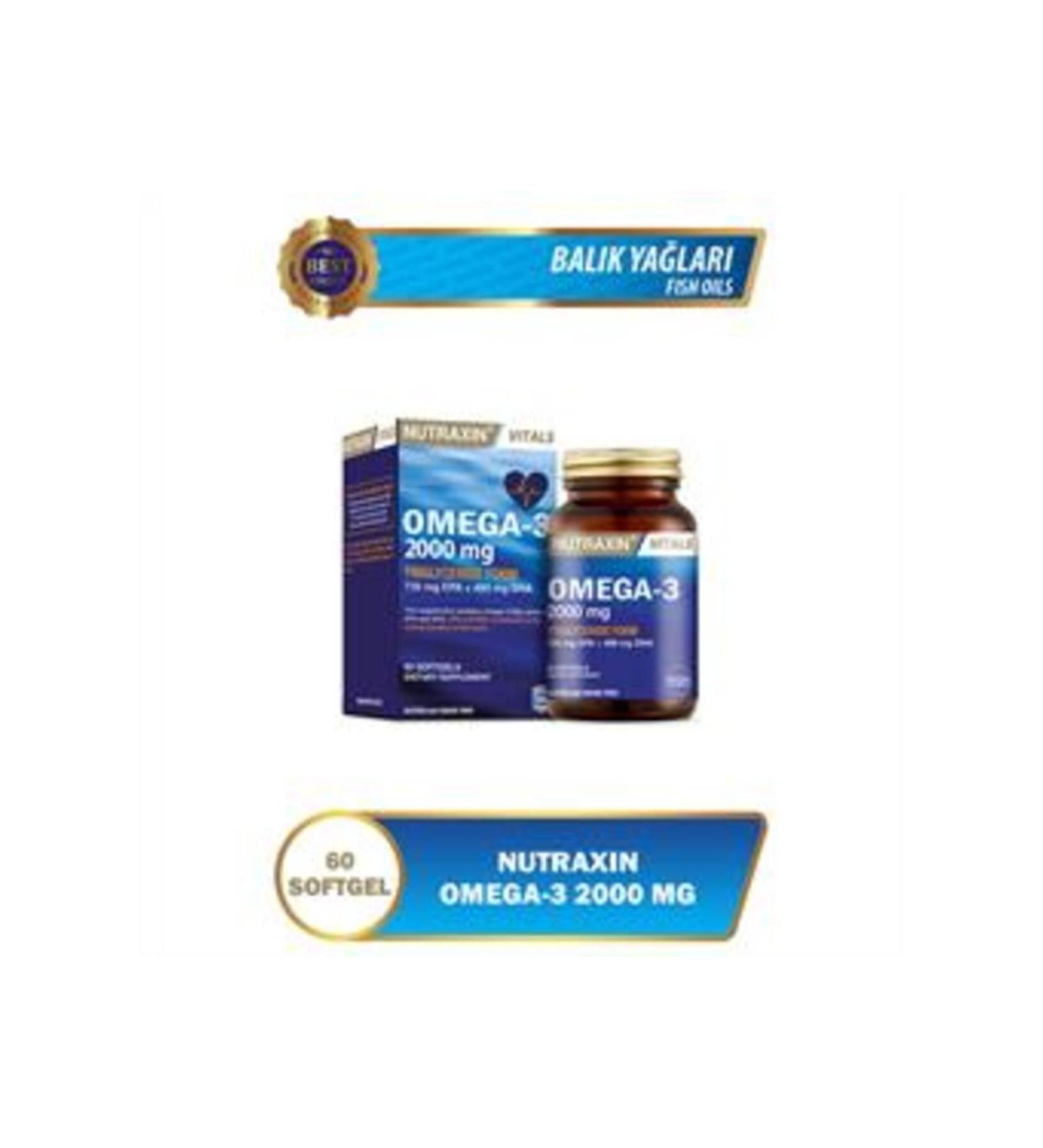 Nutraxin STD Nutraxin Vitals Omega-3 Fish Oil 60 Tablets (SINGLE)