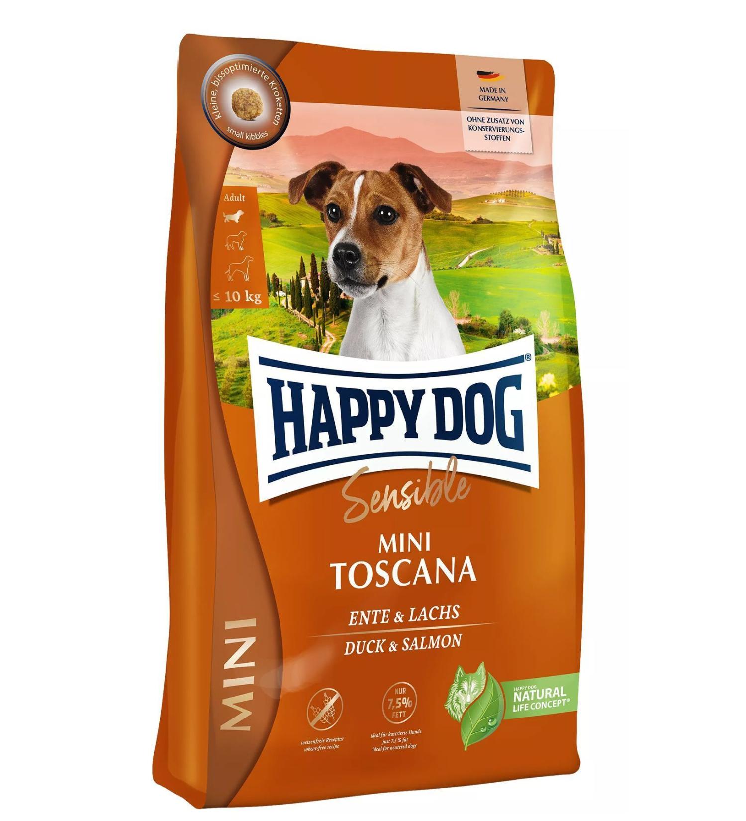 Happy Dog Sensible Mini Tuscany Duck and Salmon Dog Food 4 Kg - Buy Online on GoSupps.com