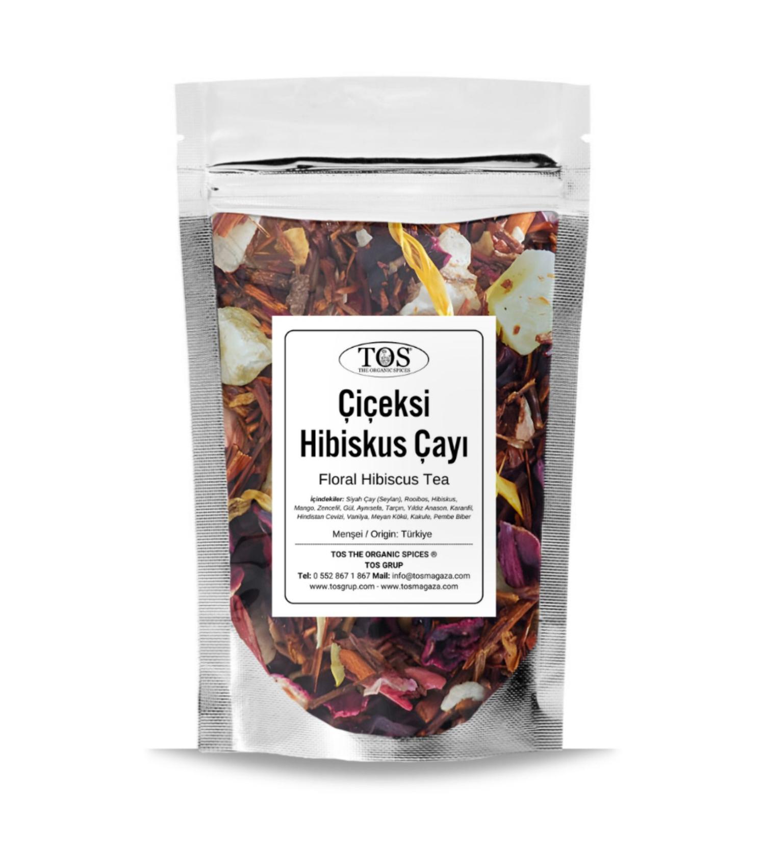 TOS The Organic Spices Floral Hibiscus Tea 100 gr (1st Quality) Floral Hibiscus Tea