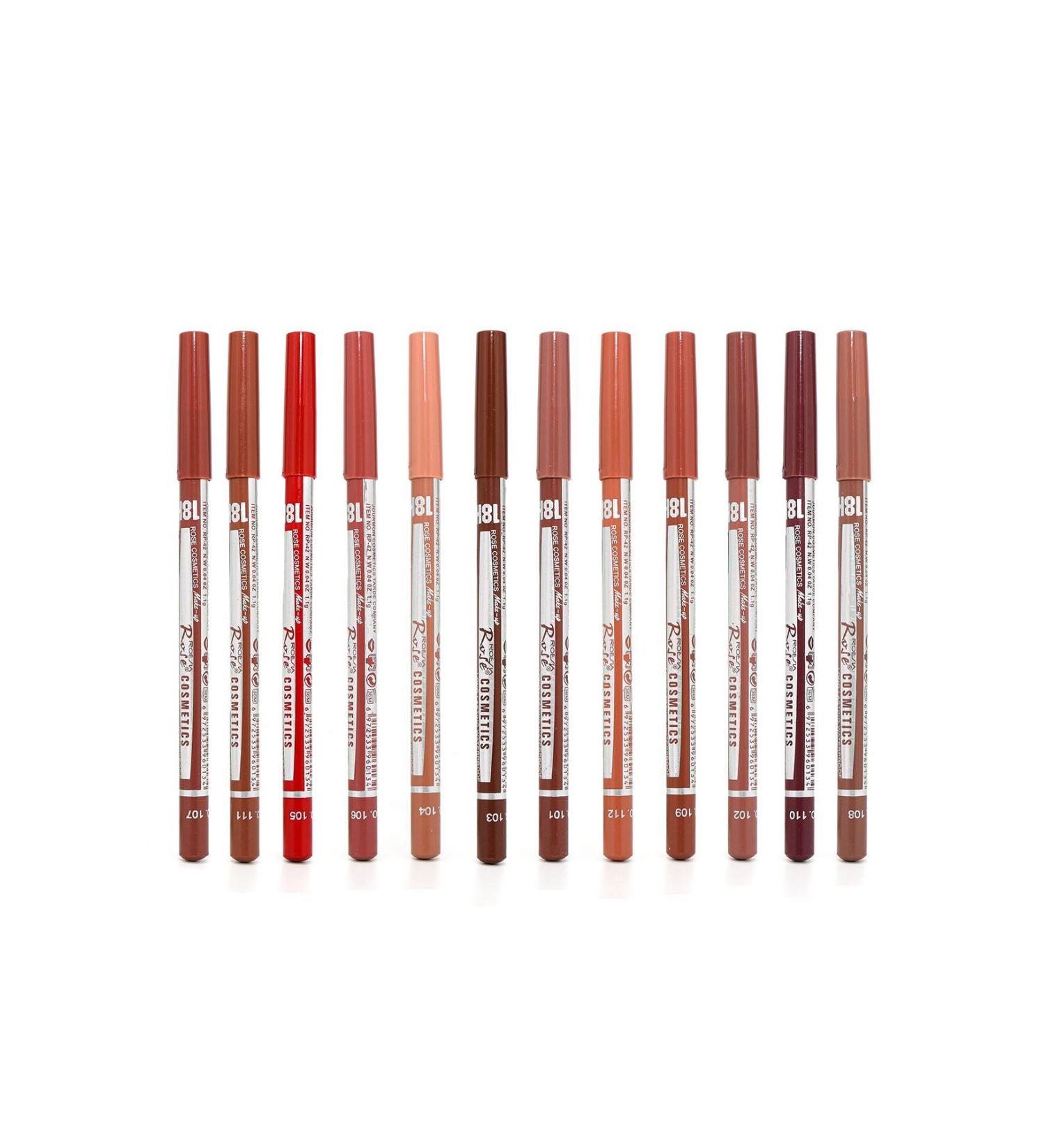 Roesia Rose Cosmetics Rose 12-Piece Matte Lip Pencil Set - Buy Online on GoSupps.com