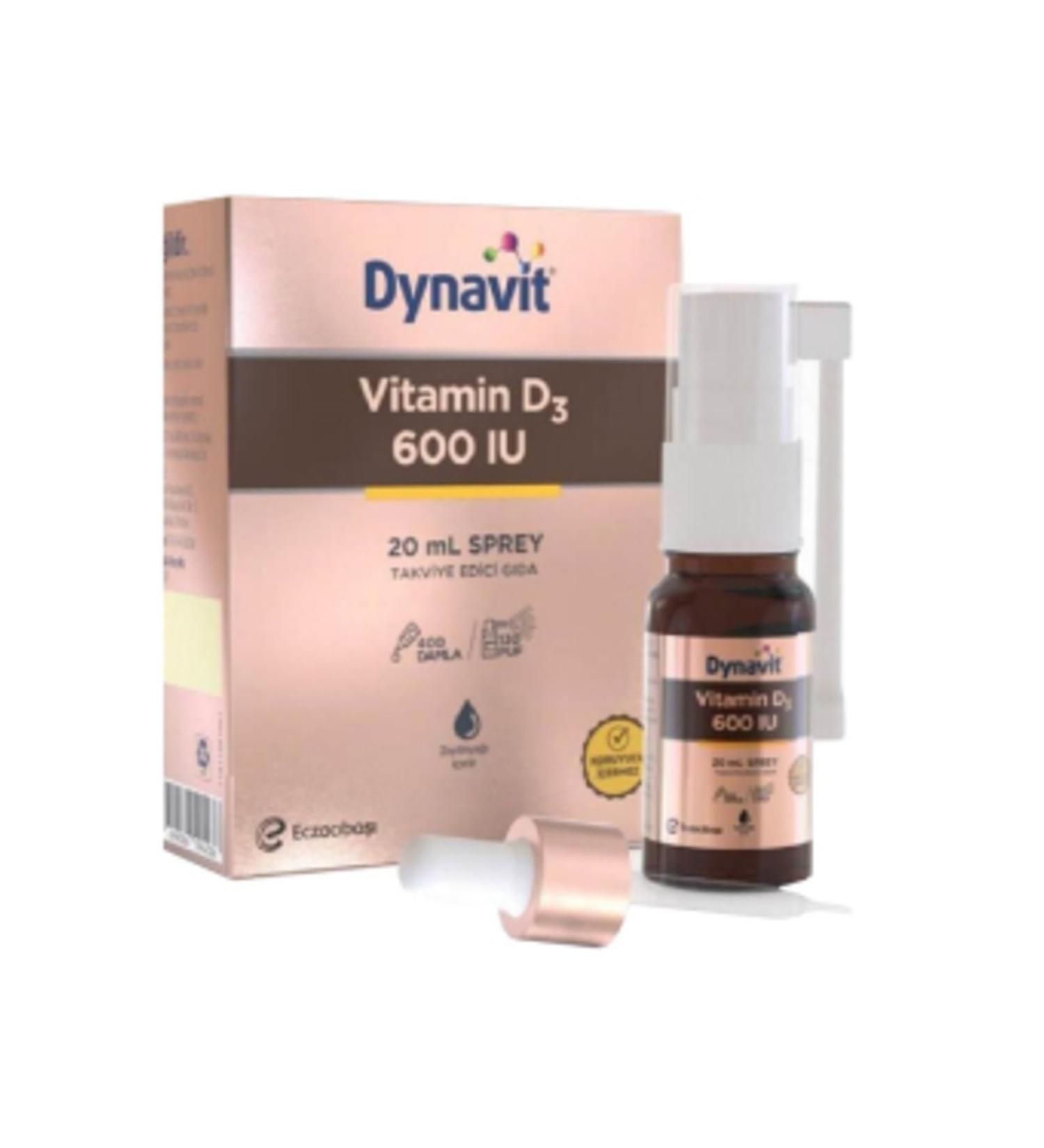 Dynavit STD Dynavit Vitamin D3 600 IU Spray 20 ML (SINGLE)