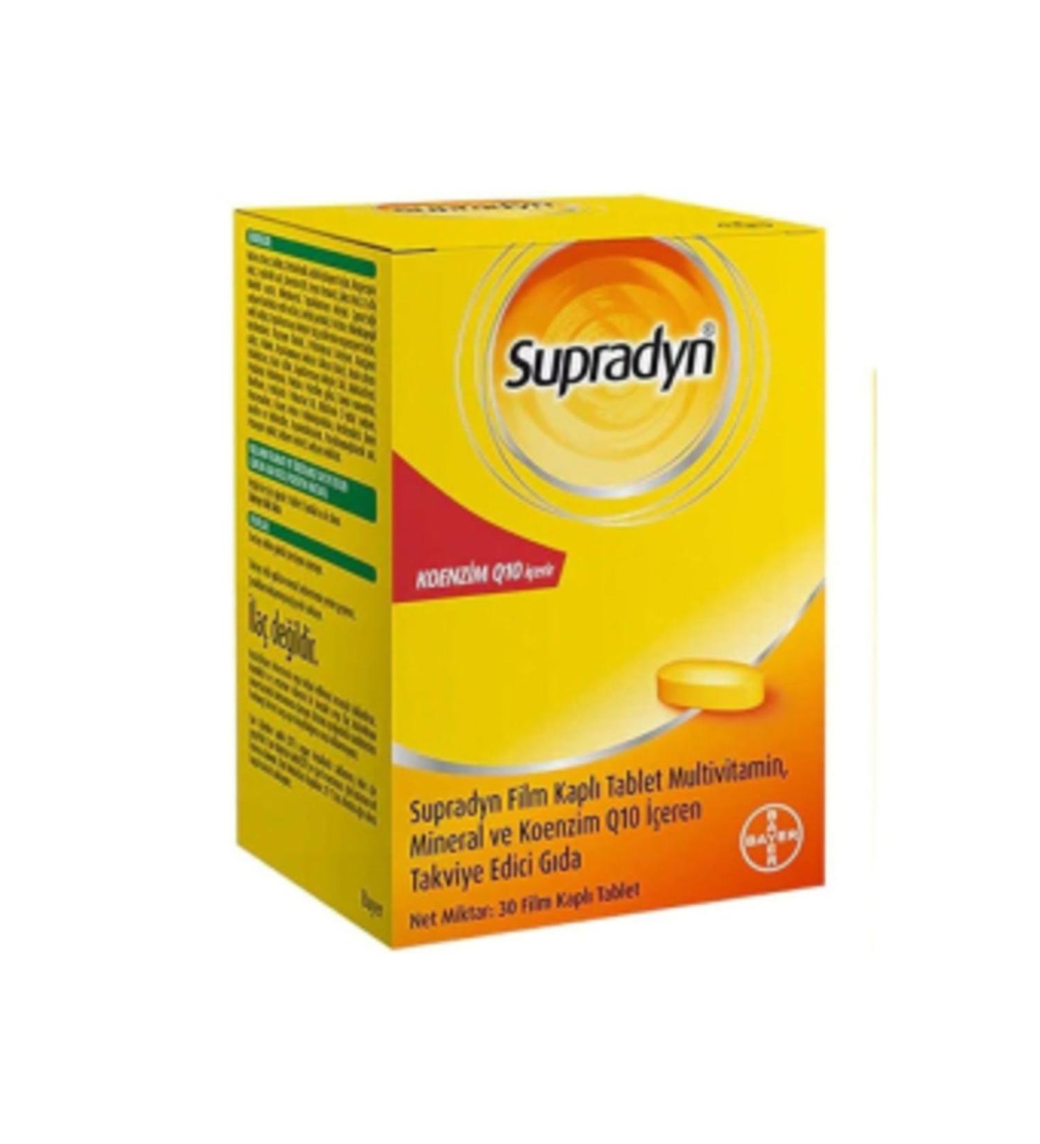 NOVAFACE STD Supradyn Coenzyme Q10 30 Tablets Food Supplement (SINGLE)