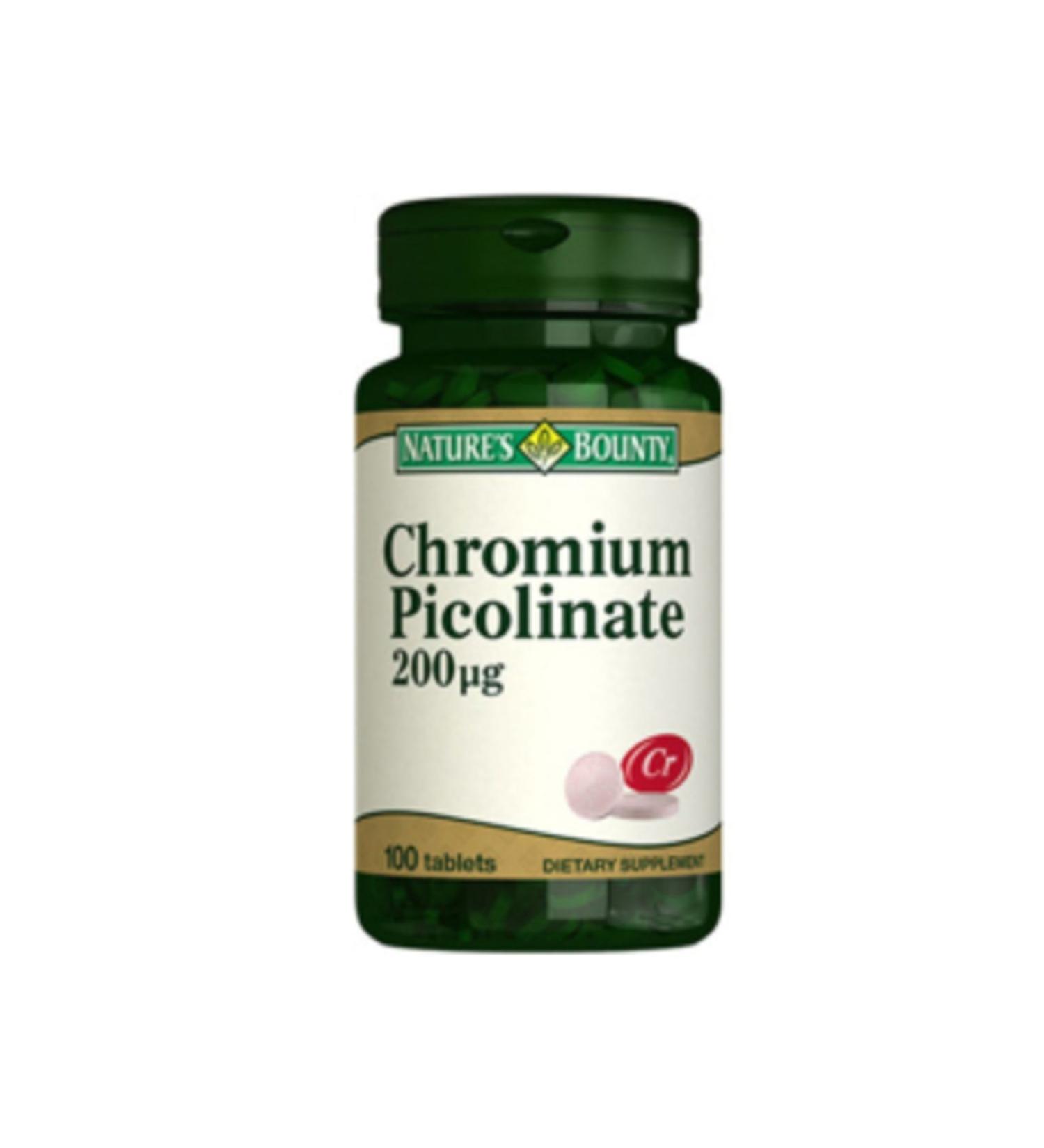 Nature's STD Nature's Bounty Chromium Picolinate 200 mcg 100 Tablets (SINGLE)