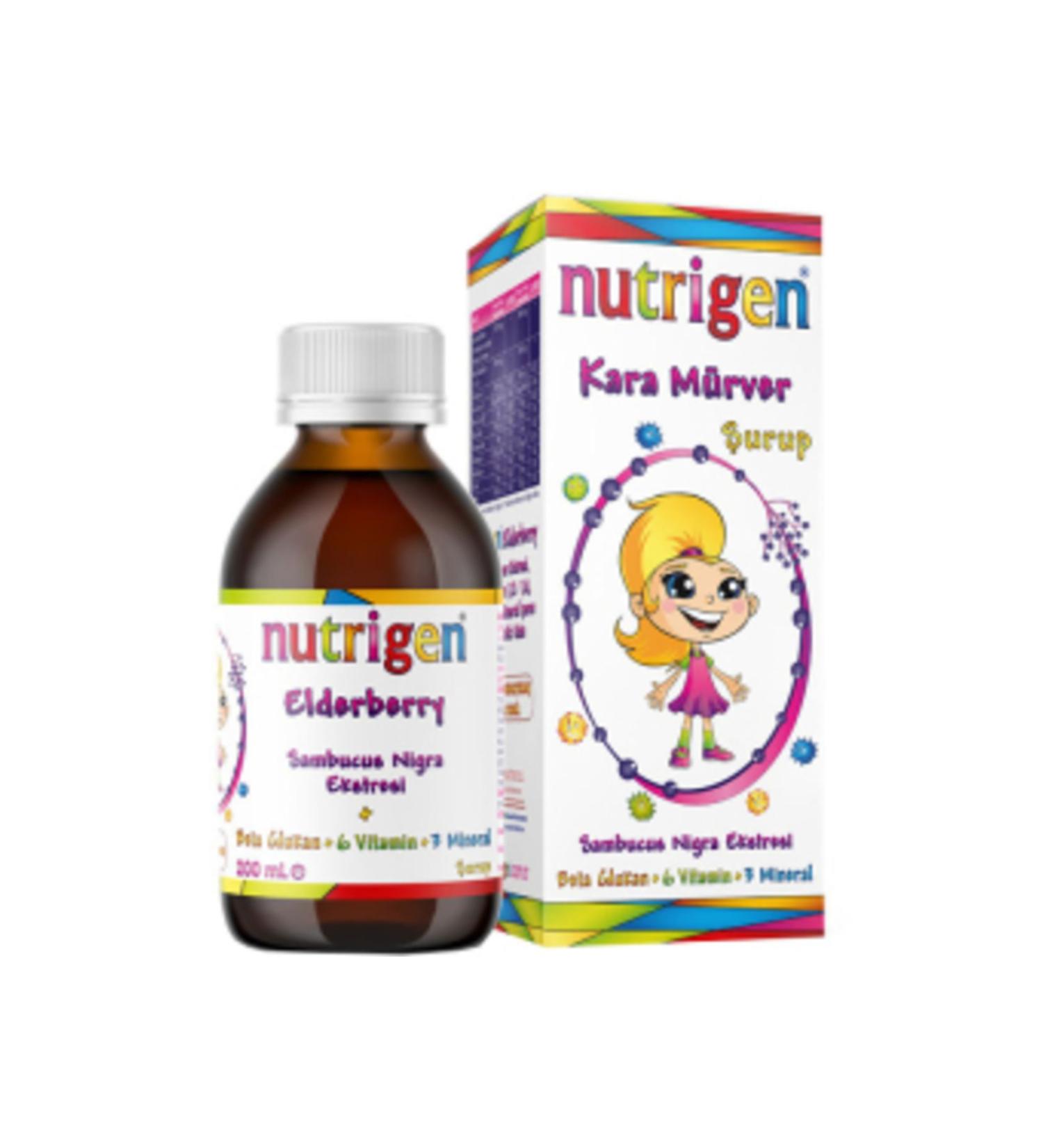 NOVAFACE STD Nutrigen Elderberry Syrup 200 ml Black Elderberry Extract Food Supplement (SINGLE)