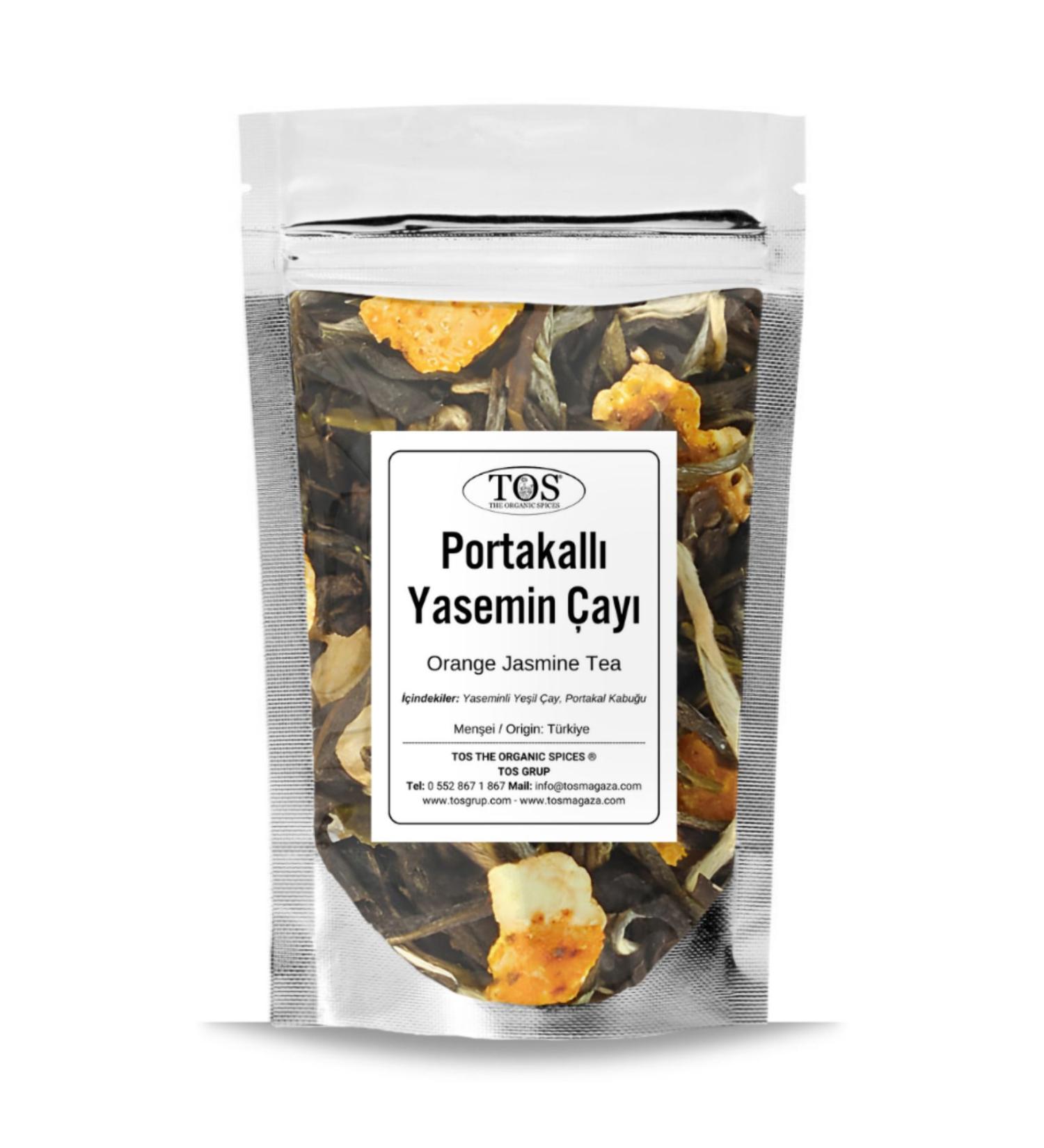 TOS The Organic Spices Orange Jasmine Tea 100 gr (1st Quality) Orange Jasmine Tea